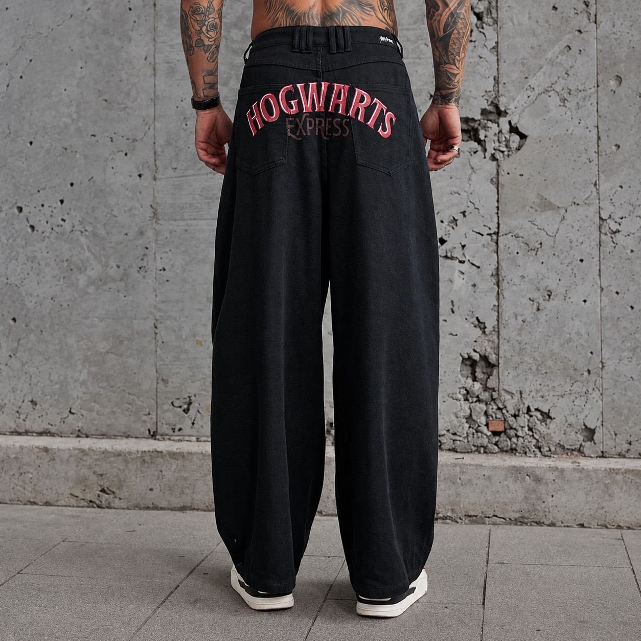 Camouflage Loose Baggy Jeans With Pockets For Men