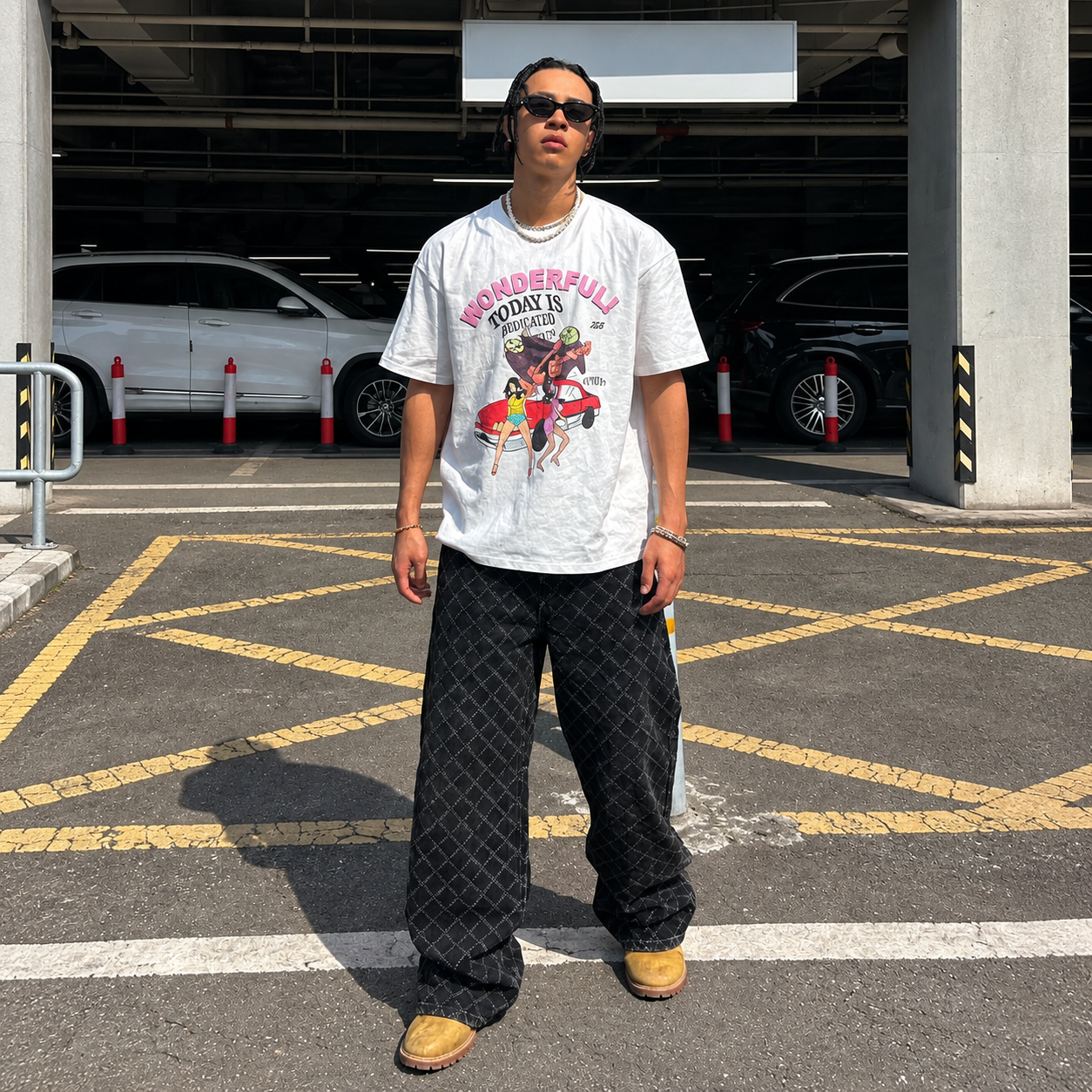 Camouflage Loose Baggy Jeans With Pockets For Men