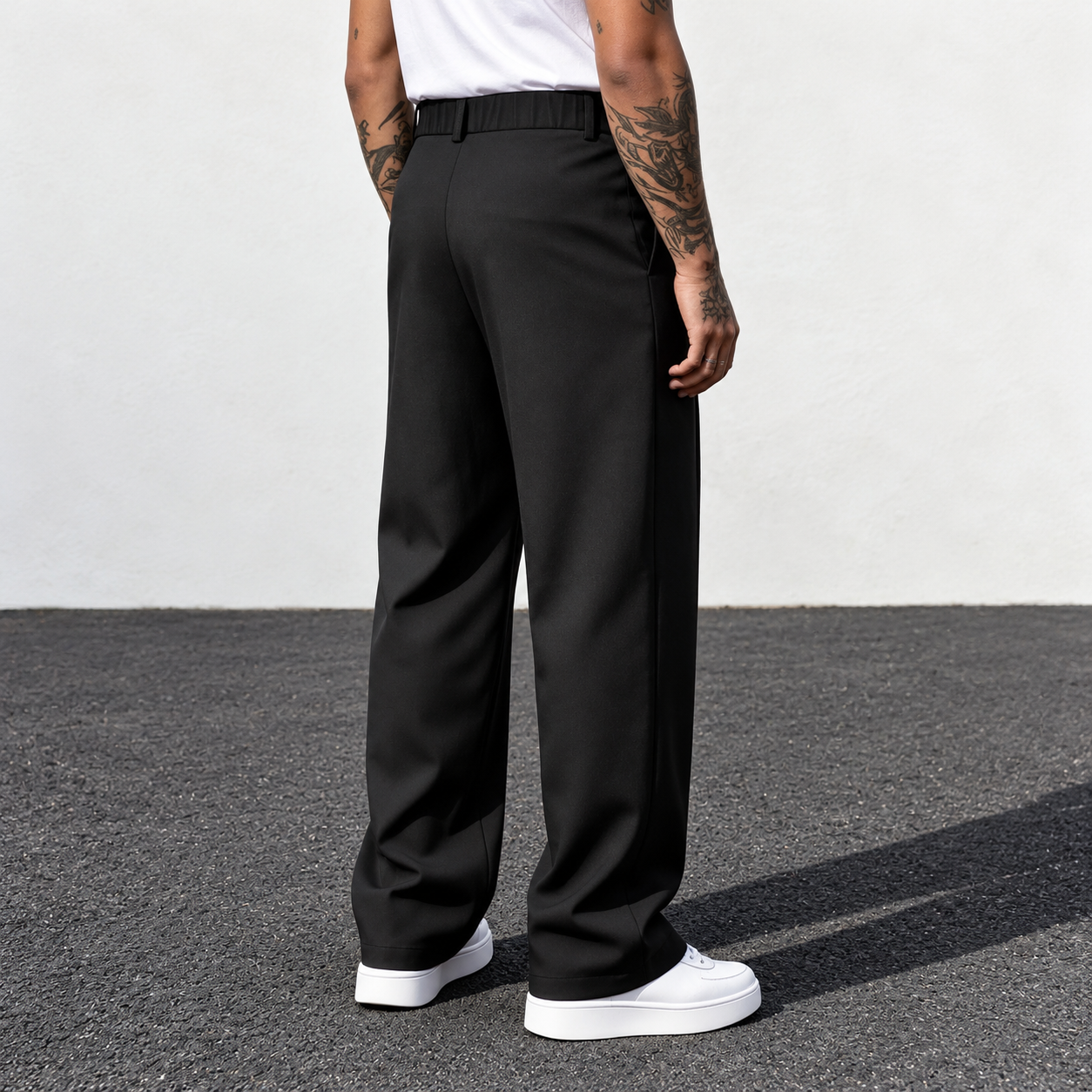 Loose Mid Rise Business Suit Pants For Men