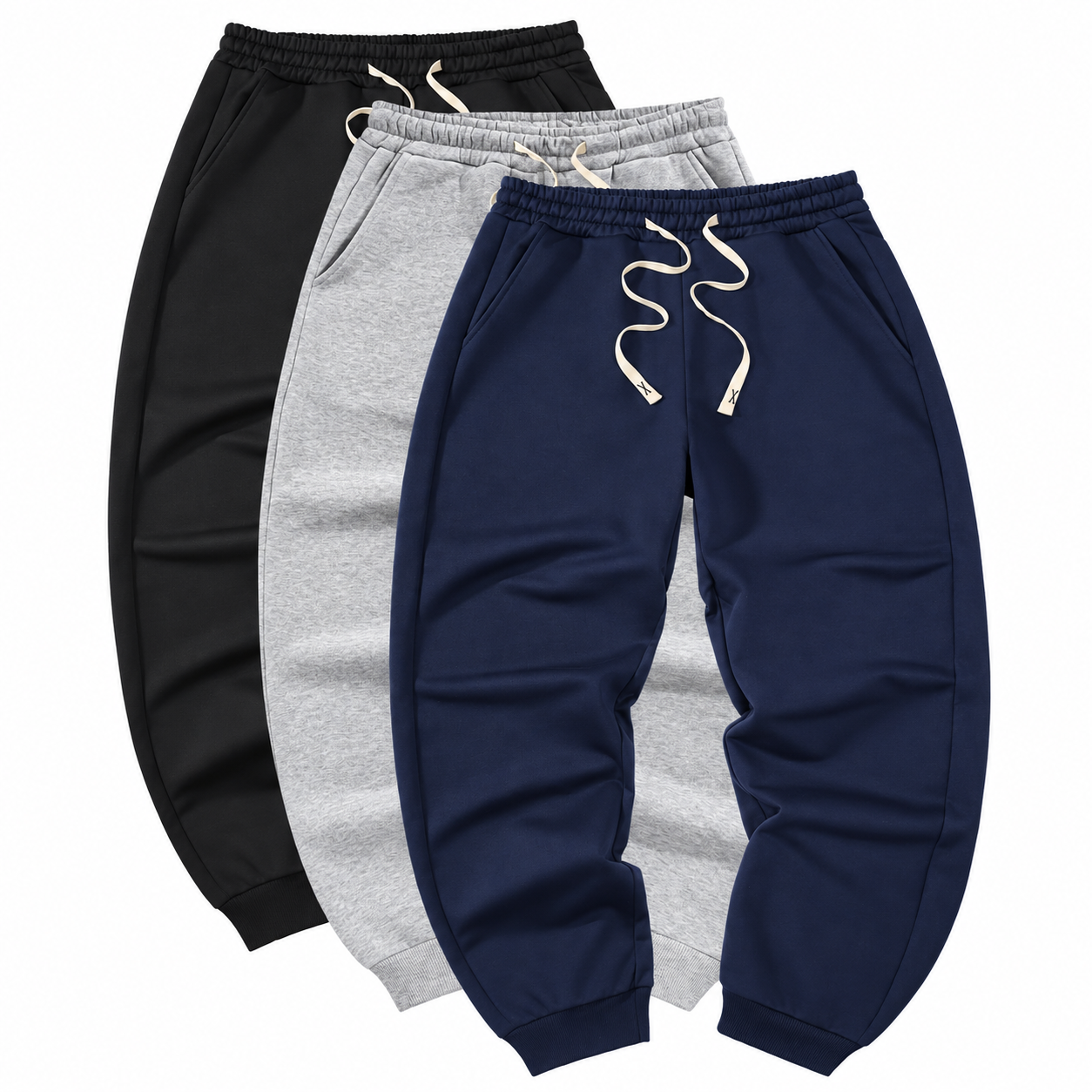 Pack Of 3 Drawstring Casual Workout Sweatpants For Men