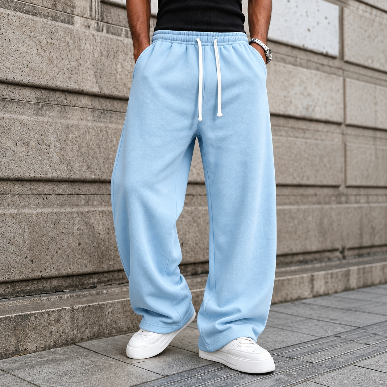 Pack Of 3 Drawstring Casual Sports Pants For Men