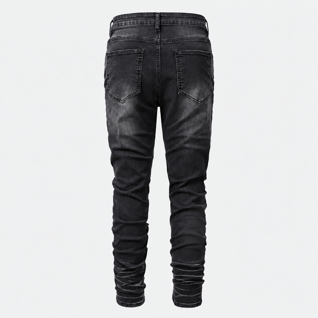 Vintage Washed Rhinestone Denim Jeans For Men