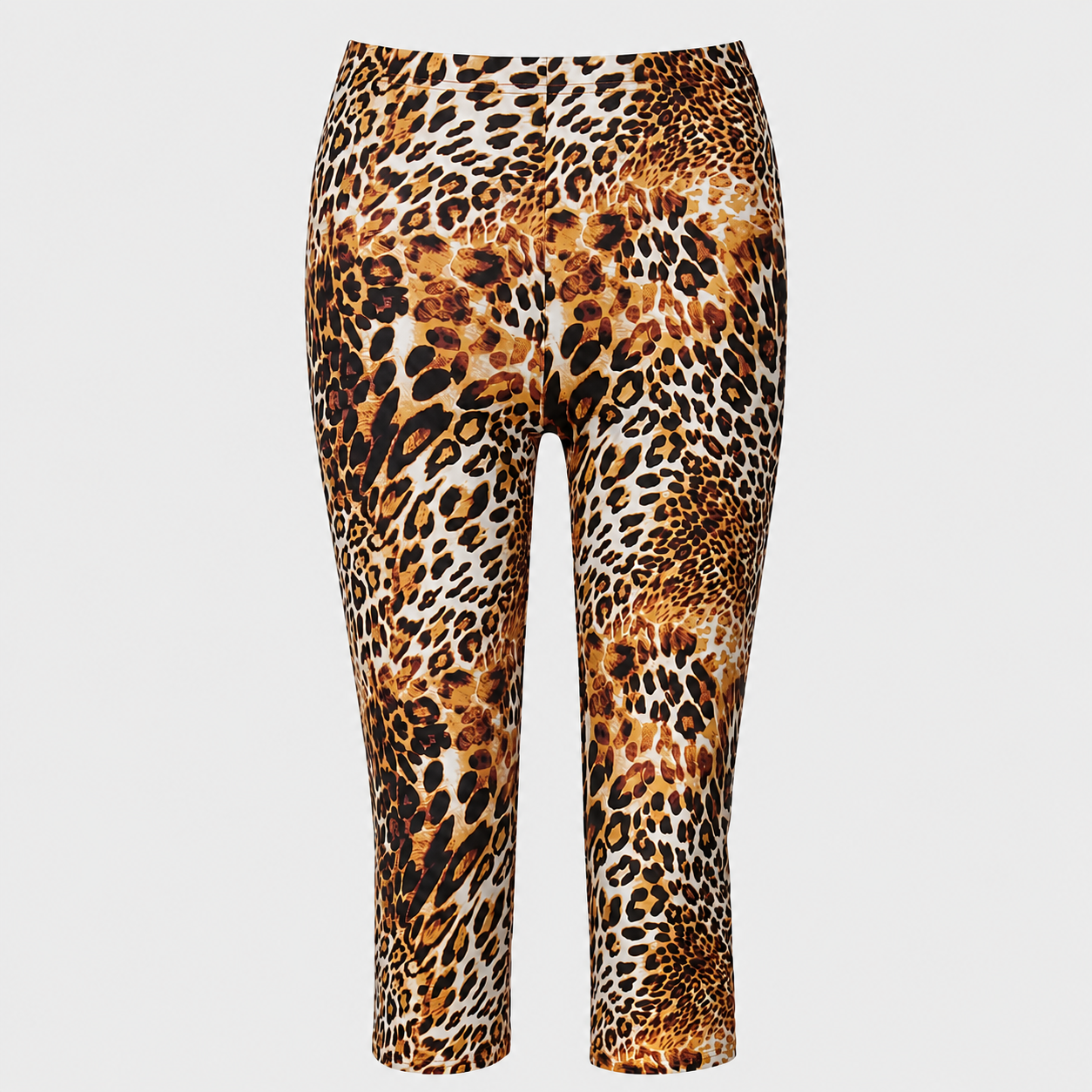 High Rise Stretch Capri Pants For Casual Daily Wear For Women