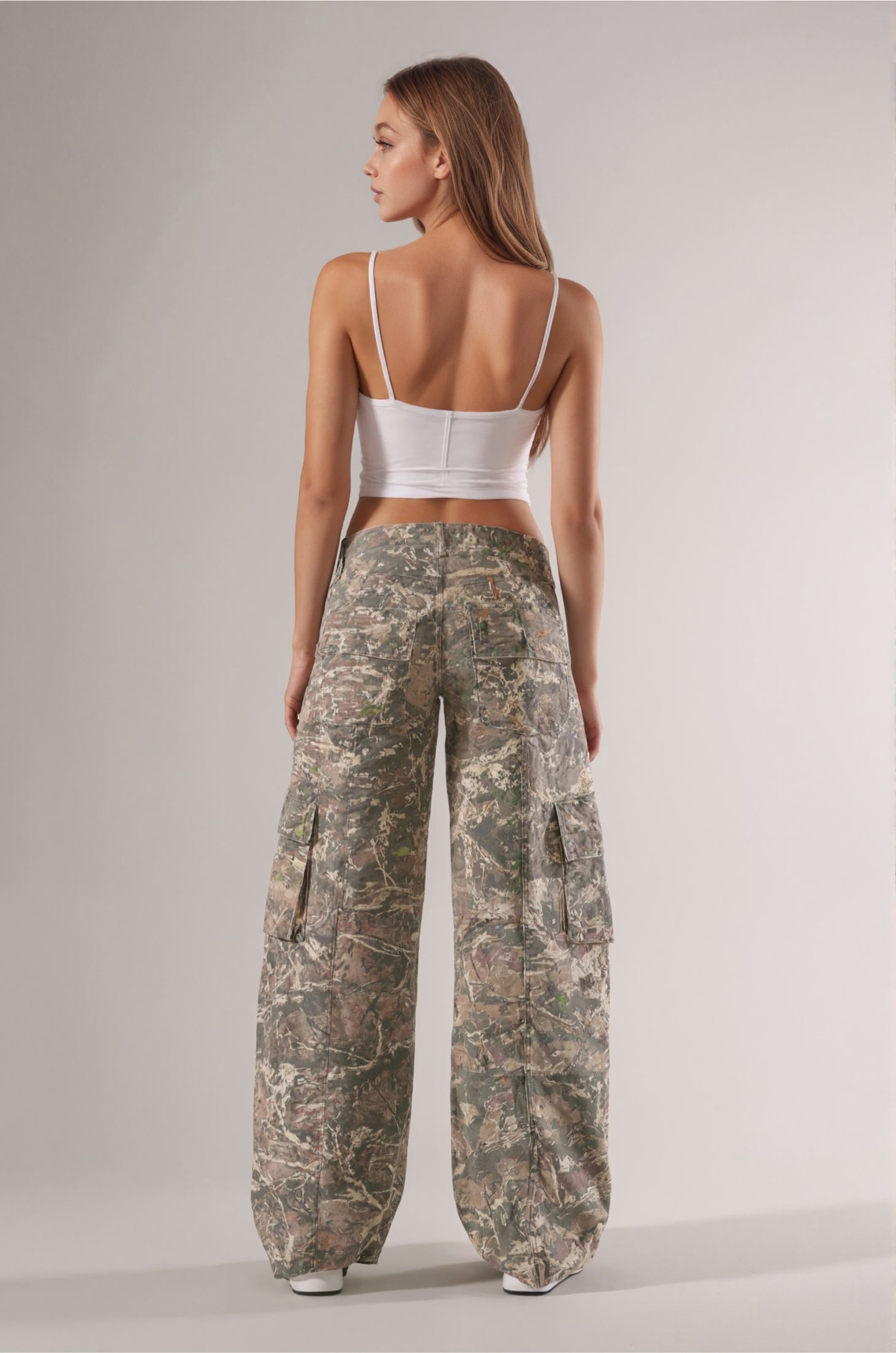 Classic Camouflage Multi Pocket Cargo PantsClassic Camouflage Multi Pocket Cargo Pants - Image 2