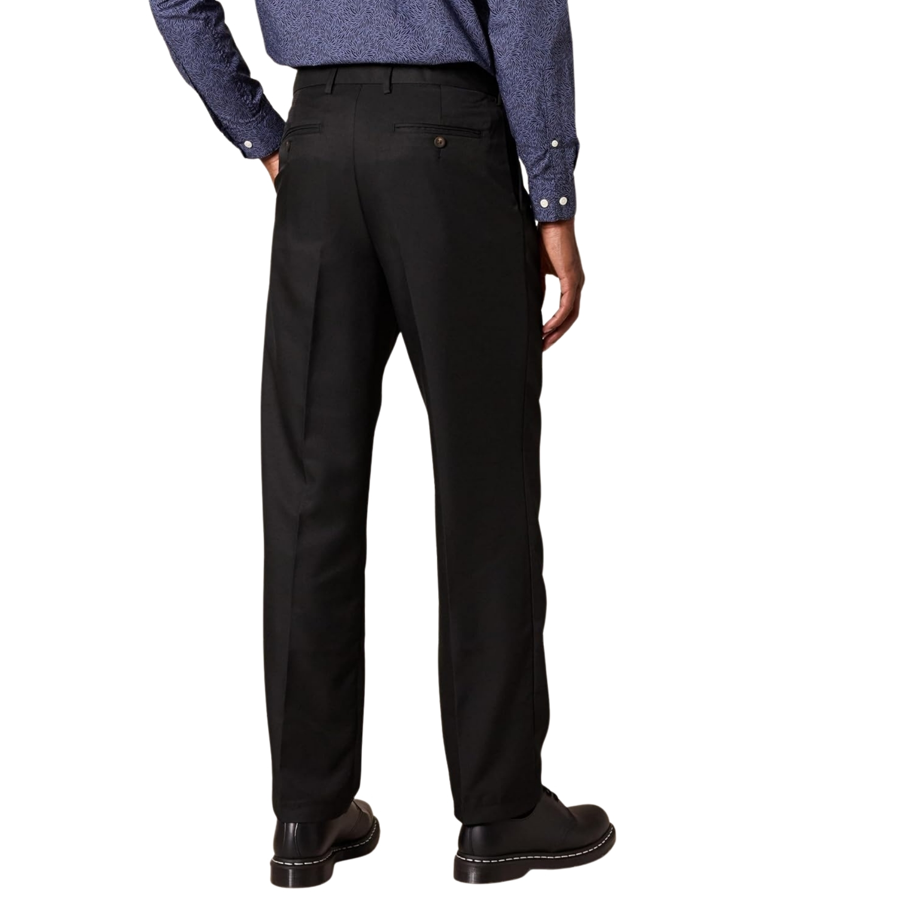 Classic Fit Expandable Waist Pleated Dress PantFormal Pleated Pants With Expandable Fit And Clean Tailored Look For Men - Image 5