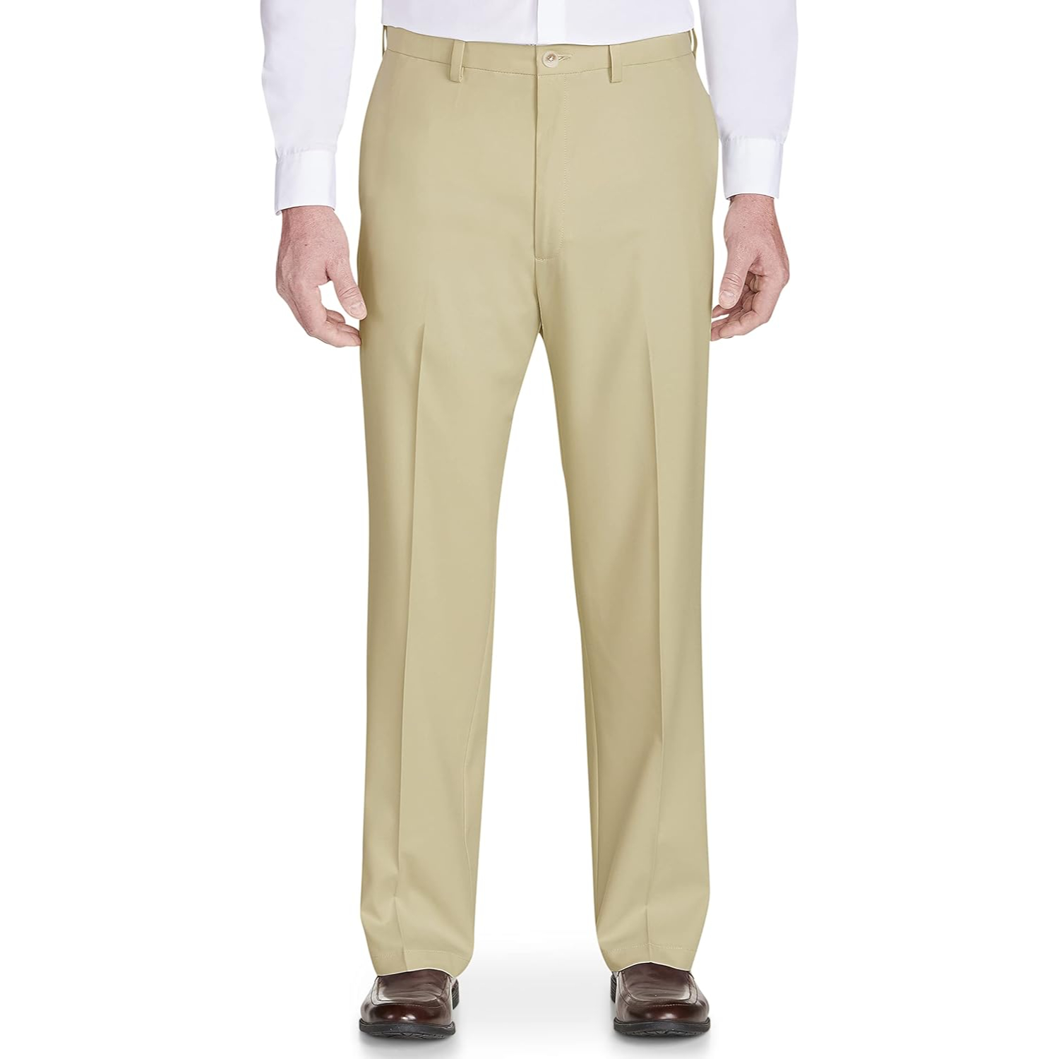 Classic Fit Flat Front Casual Stretch Performance Golf Pant 