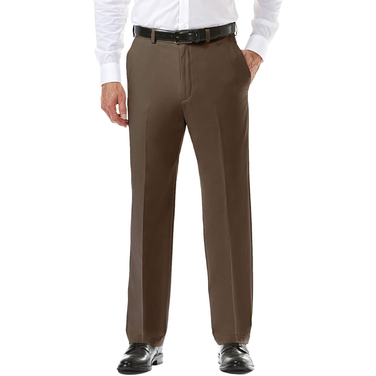 Classic Fit Flat Front Casual Stretch Performance Golf Pant 