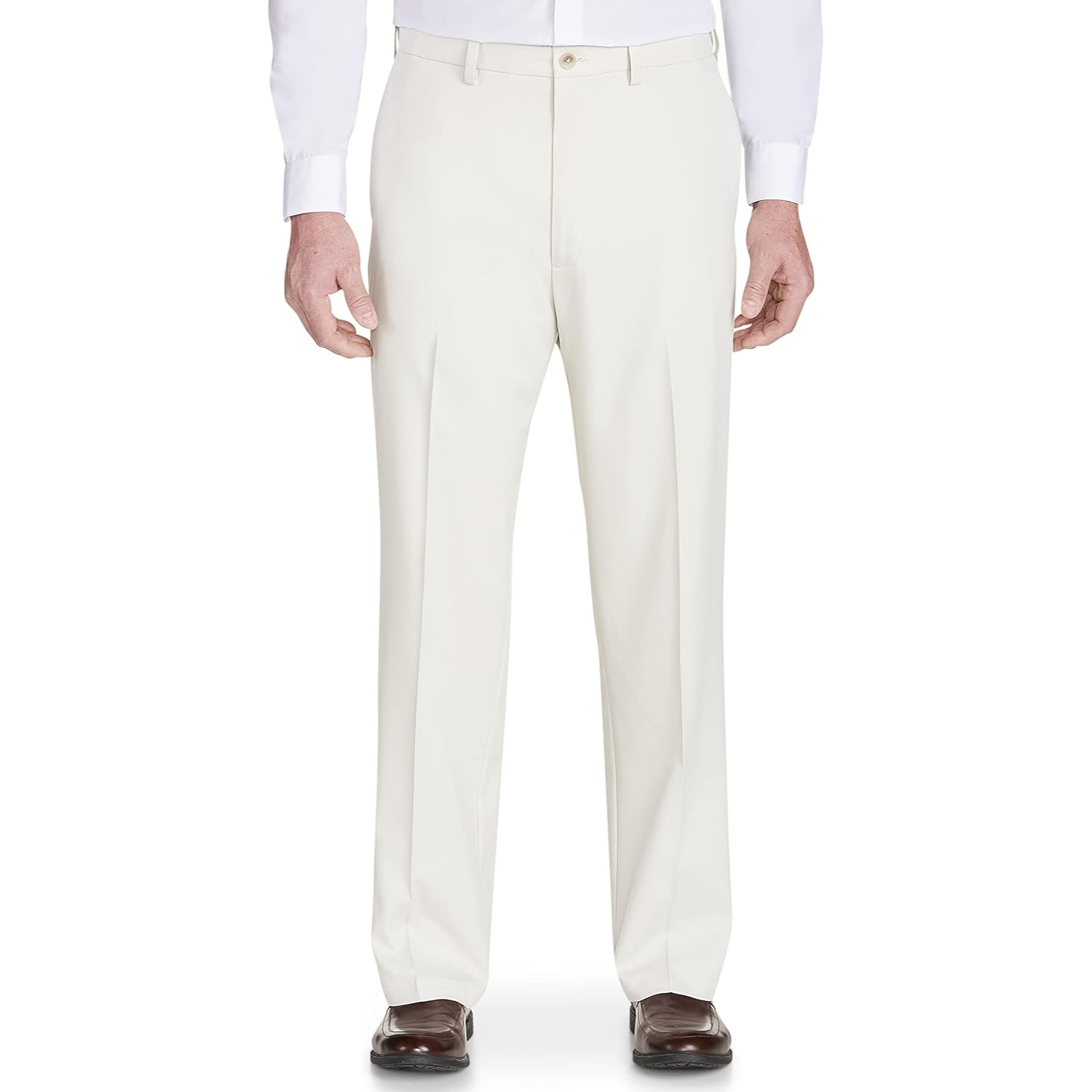 Classic Fit Flat Front Casual Stretch Performance Golf Pant 