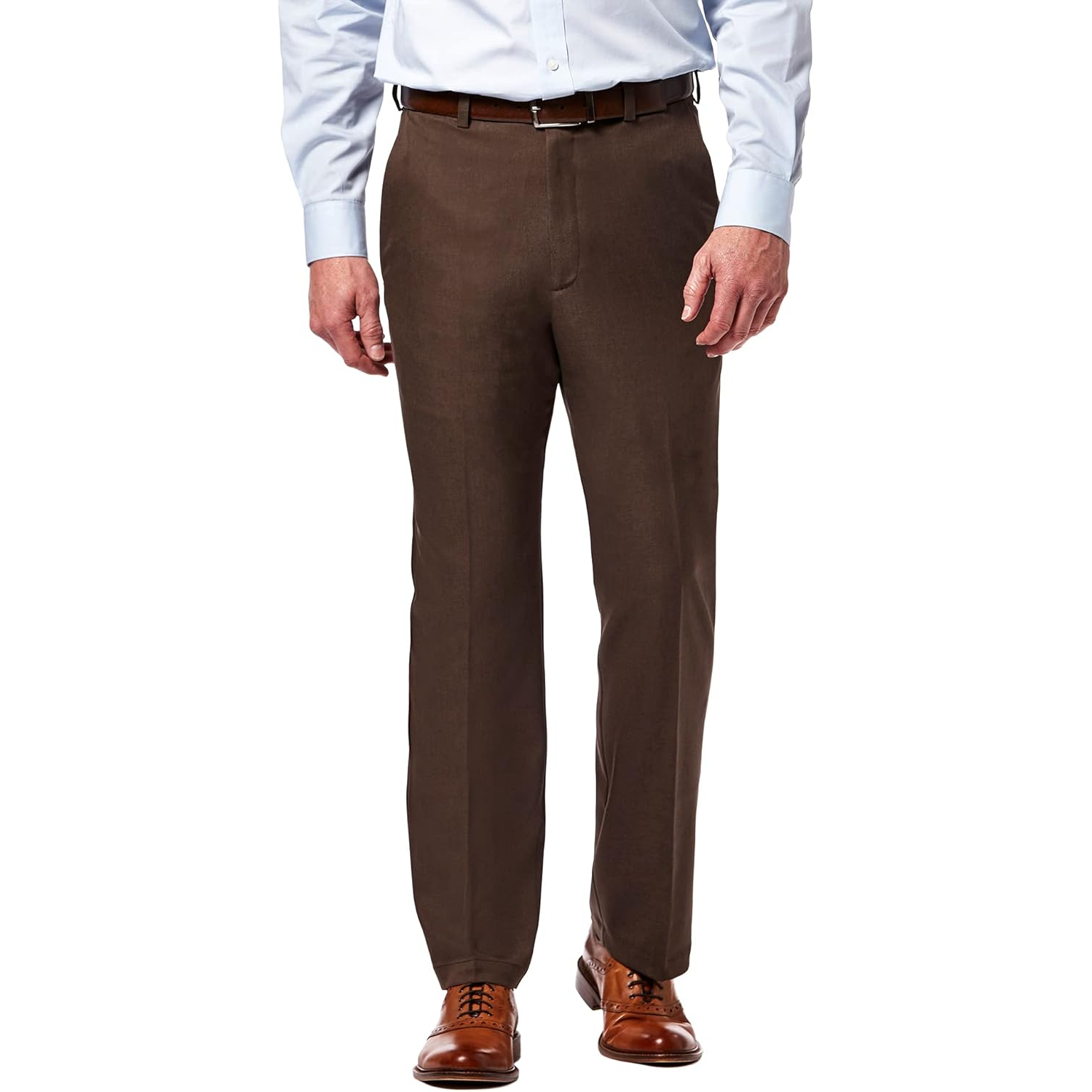 Classic Fit Flat Front Casual Stretch Performance Golf Pant 