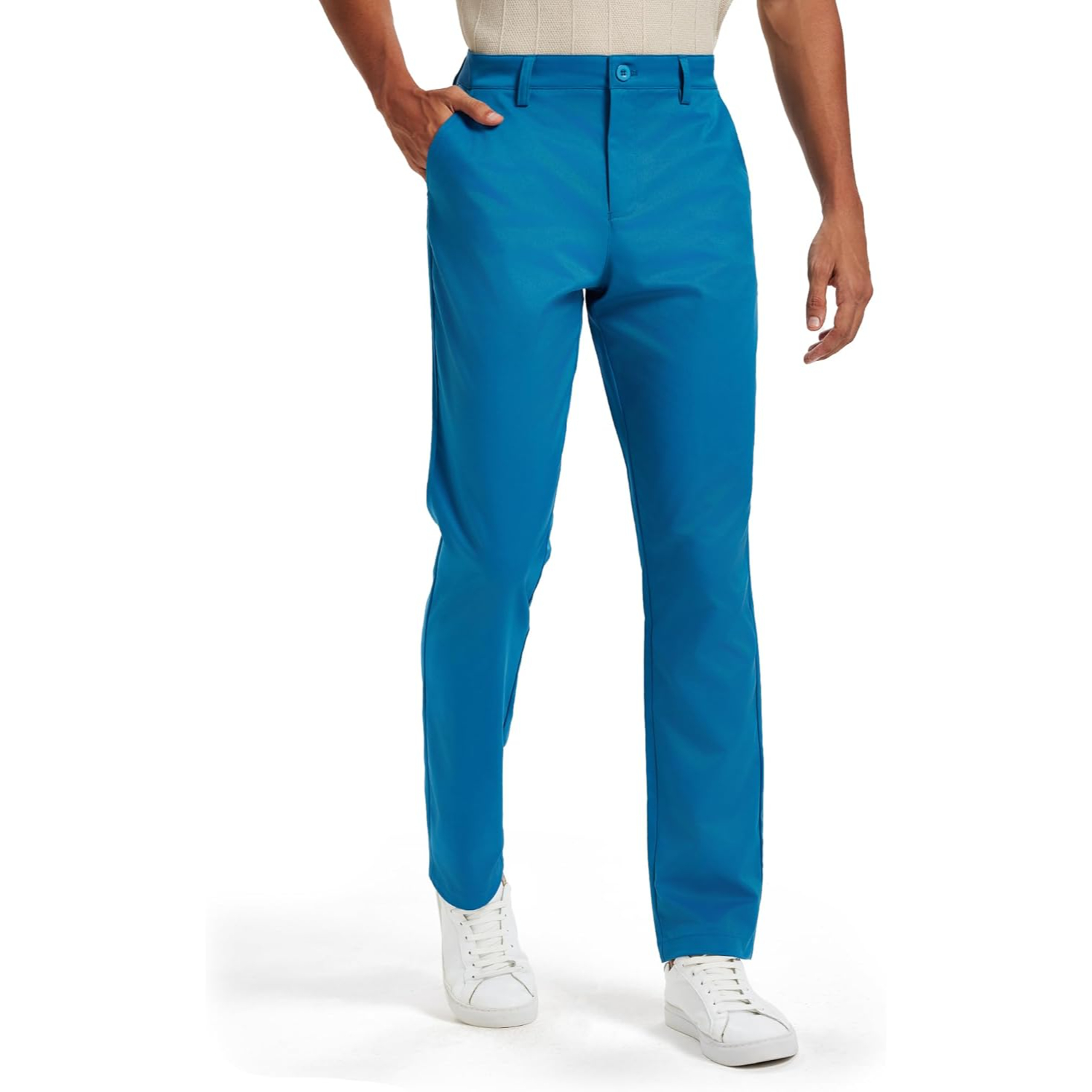 Classic Fit Golf Pants With Stretch Comfort And Clean Straight Style For MenClassic Fit Golf Pants With Stretch Comfort For Men - Image 9