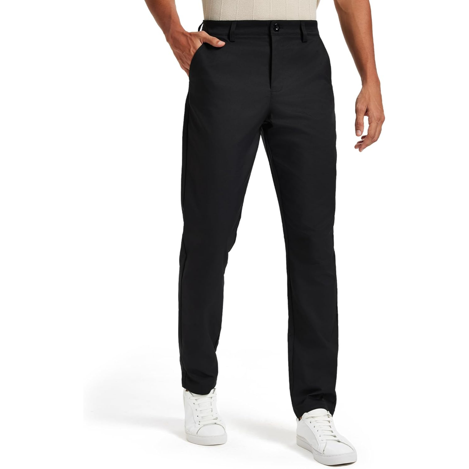 Classic Fit Golf Pants With Stretch Comfort And Clean Straight Style For MenClassic Fit Golf Pants With Stretch Comfort For Men - Image 5