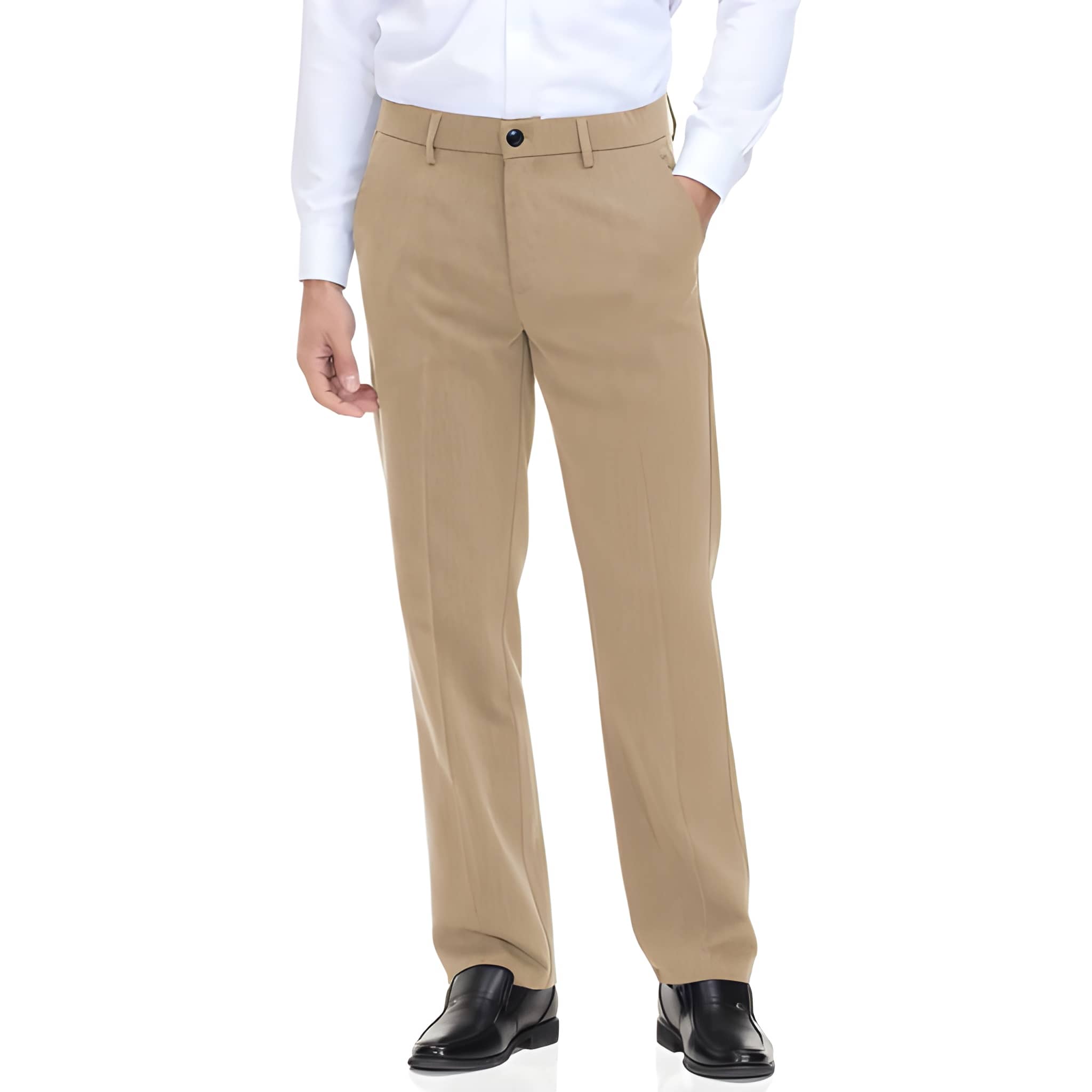 Classic Flat Front Formal Style Trousers For Men