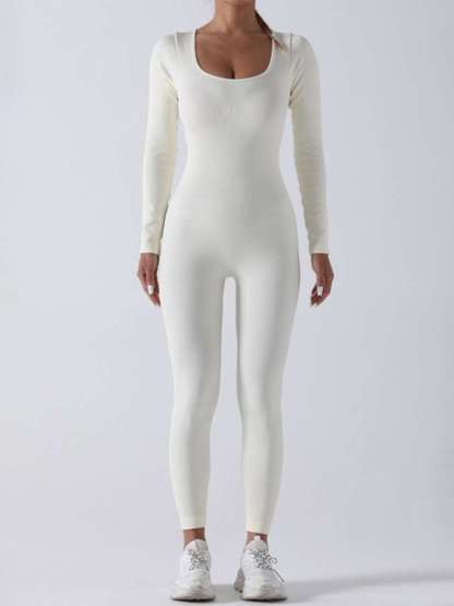 Minimalist Long Sleeve Ribbed Jumpsuit-My Comfy Pant