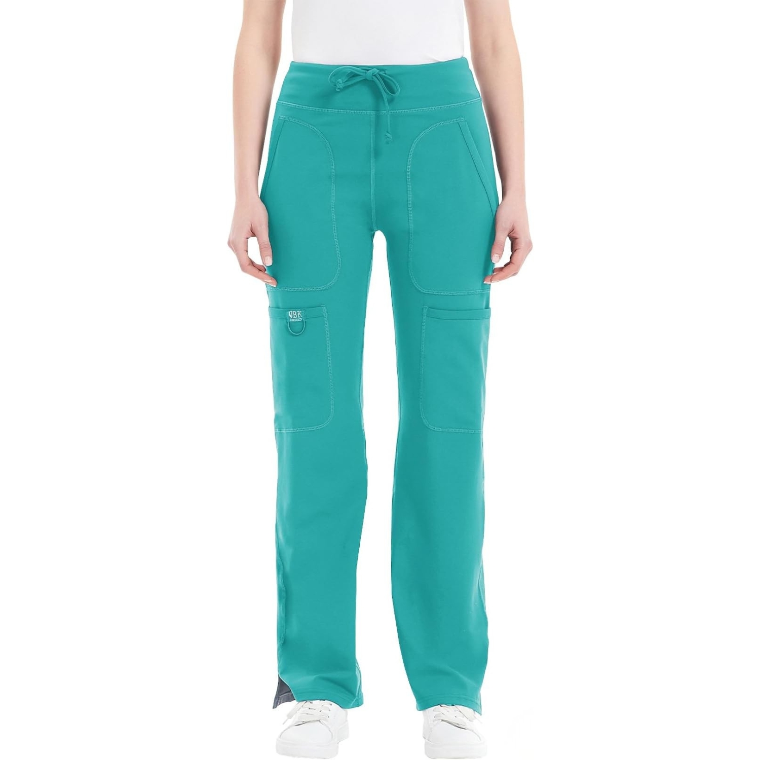 Comfortable Cargo Yoga Work Pants For WomenMid Rise Yoga Scrub Pants With Pocket For Women - Image 8