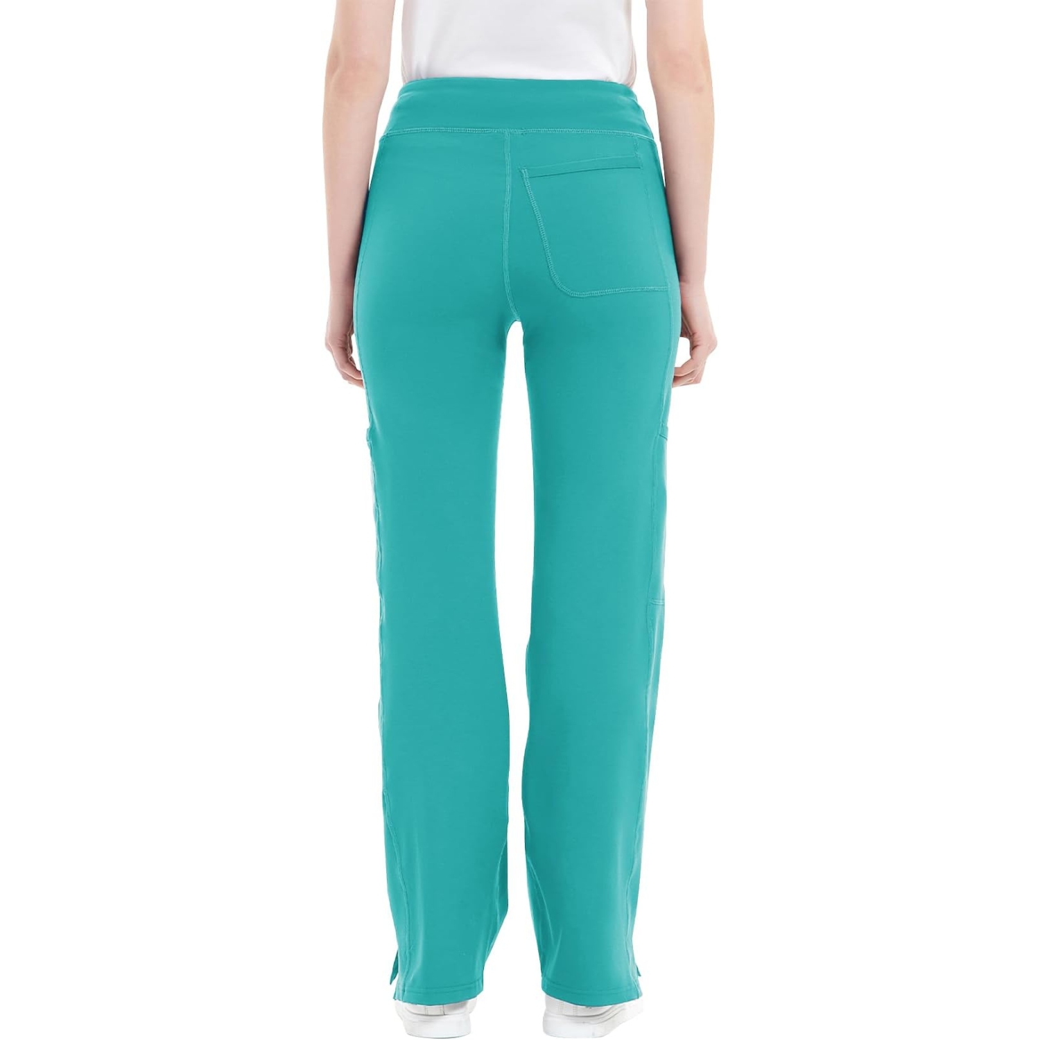 Comfortable Cargo Yoga Work Pants For WomenMid Rise Yoga Scrub Pants With Pocket For Women - Image 10