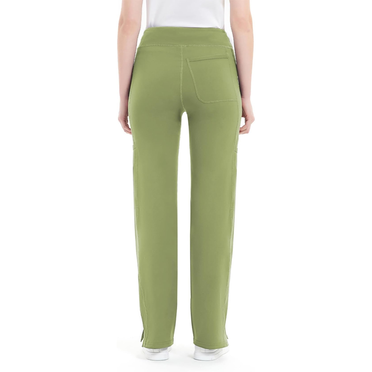 Comfortable Cargo Yoga Work Pants For WomenMid Rise Yoga Scrub Pants With Pocket For Women - Image 24