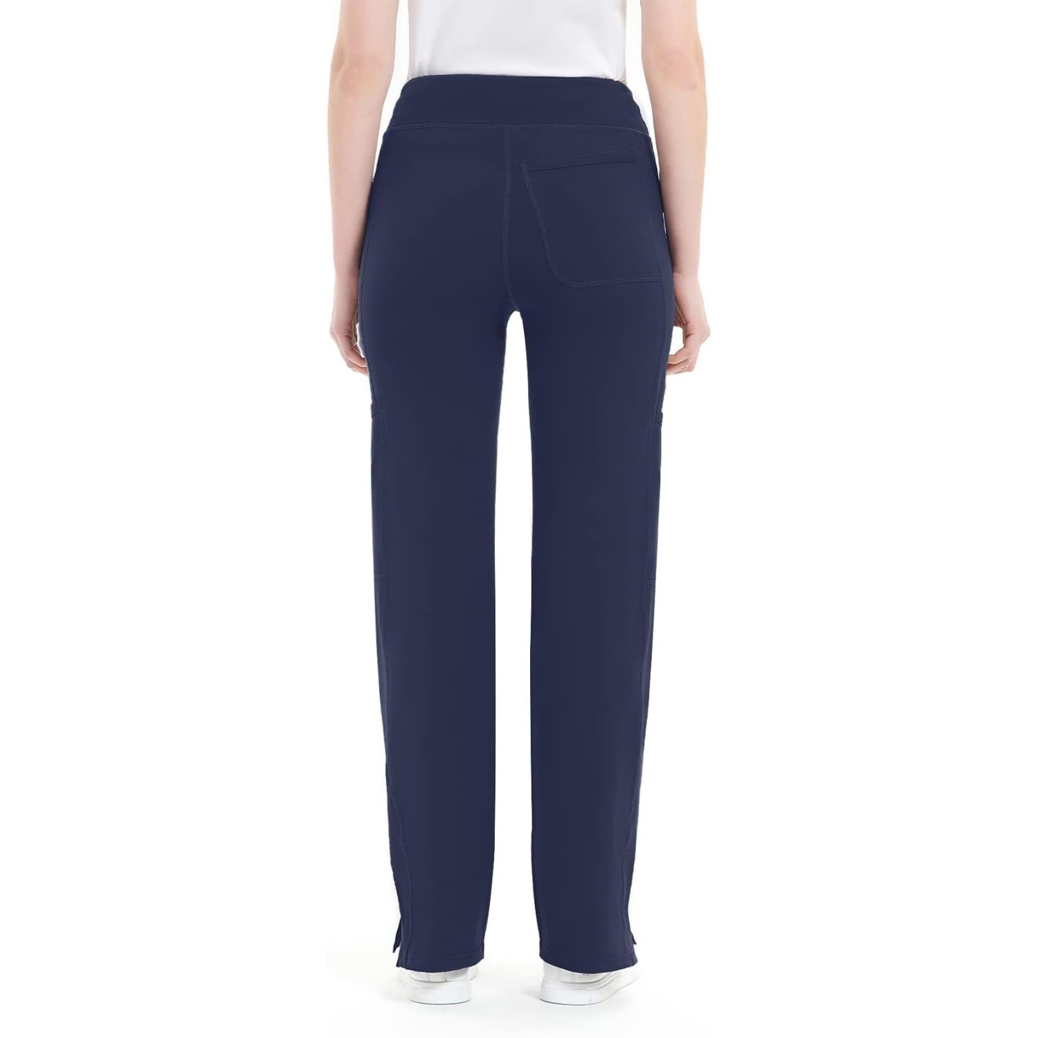 Comfortable Cargo Yoga Work Pants For WomenMid Rise Yoga Scrub Pants With Pocket For Women - Image 20