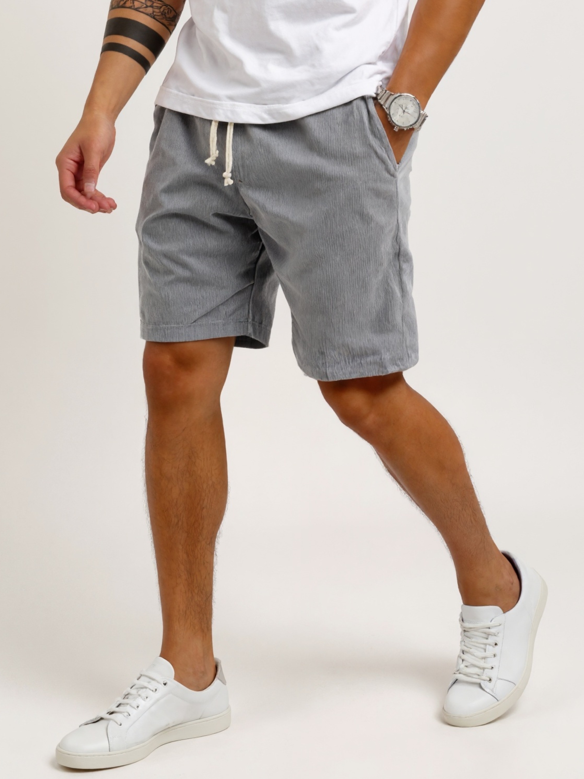 Corduroy Drawstring Lightweight Casual ShortsCorduroy Drawstring Lightweight Casual Shorts - Image 1