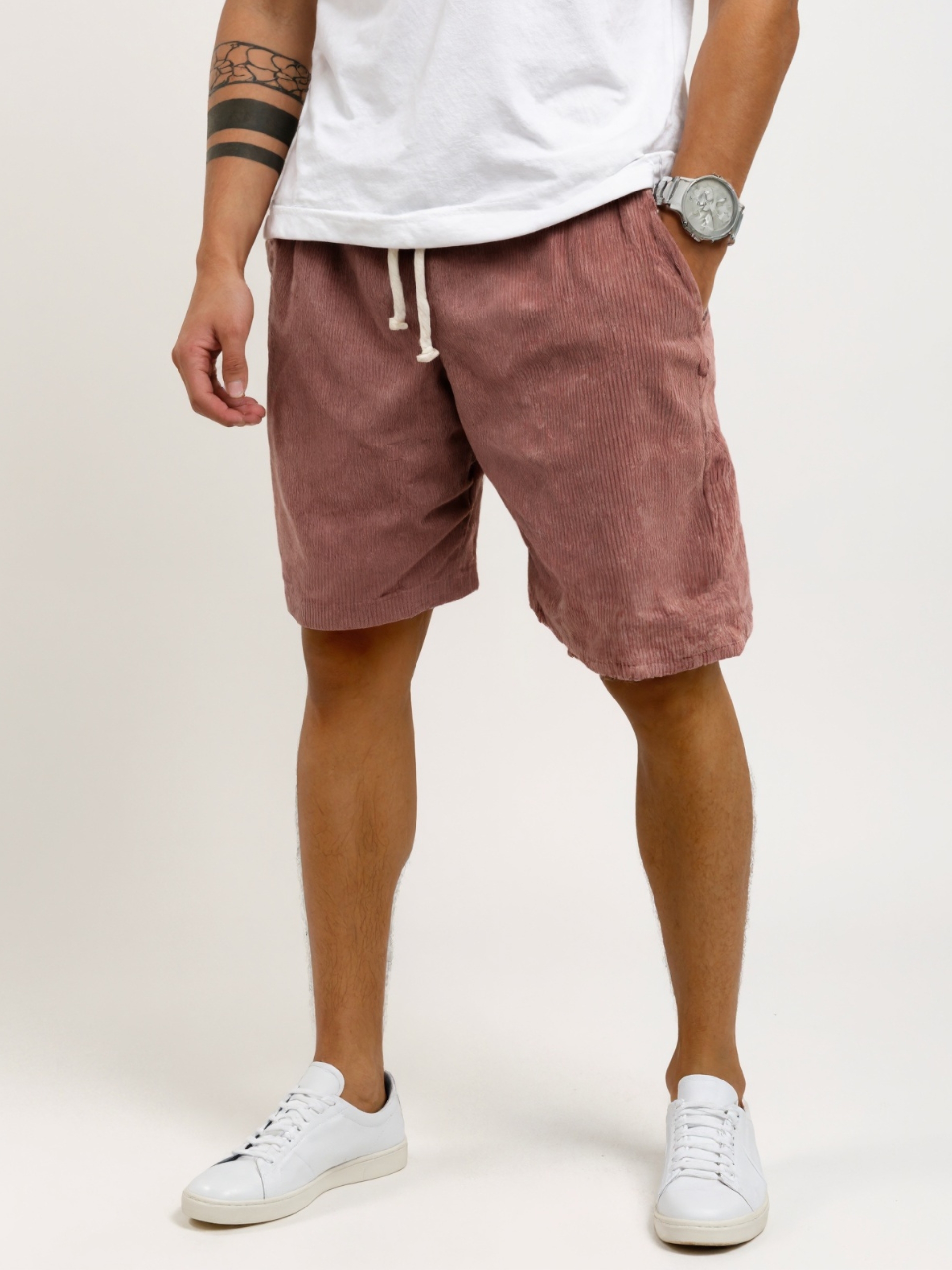 Corduroy Drawstring Lightweight Casual Shorts