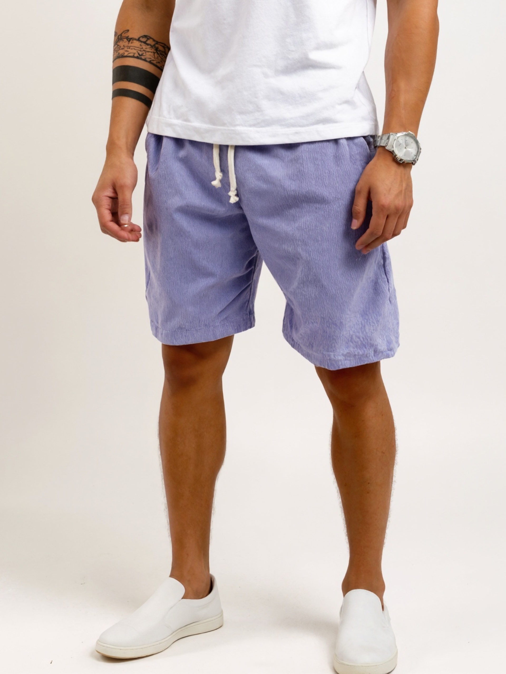 Corduroy Drawstring Lightweight Casual Shorts