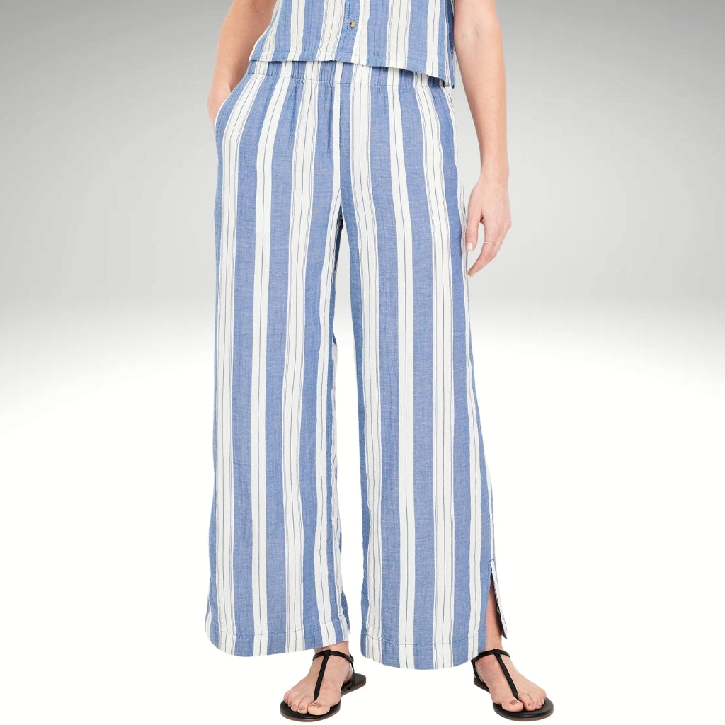 High Rise Crinkle Gauze Wide Pants-My Comfy PantHigh Rise Crinkle Gauze Wide Pants - Image 8