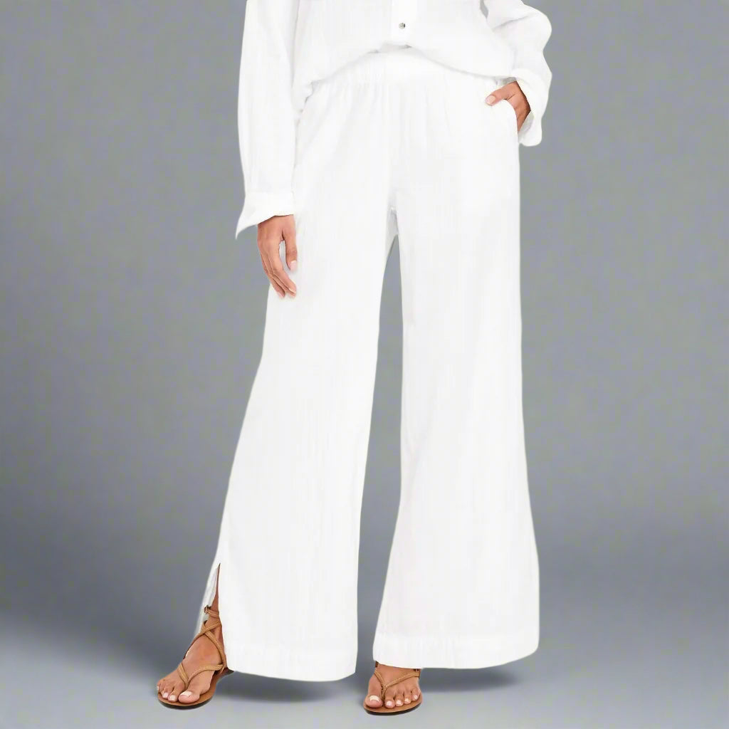 High Rise Crinkle Gauze Wide Pants-My Comfy PantHigh Rise Crinkle Gauze Wide Pants - Image 11