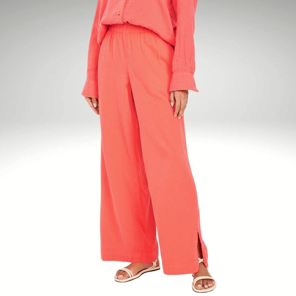 High Rise Crinkle Gauze Wide Pants-My Comfy Pant