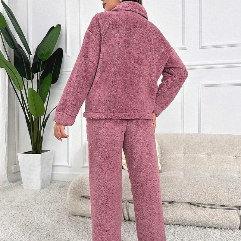 Dual Pocket Flannel Lounge Set-My Comfy PantDual Pocket Flannel Lounge Set - Image 4