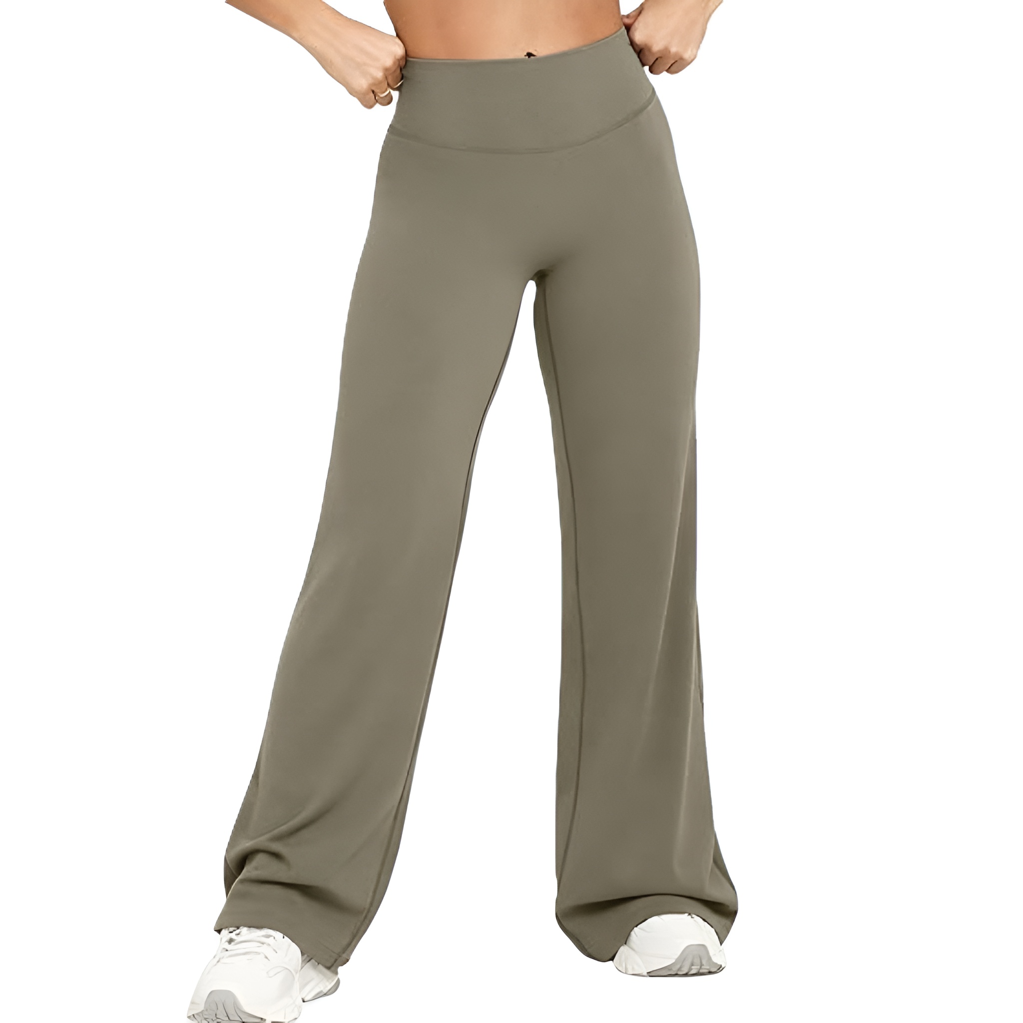 Women High Waist Straight Pants