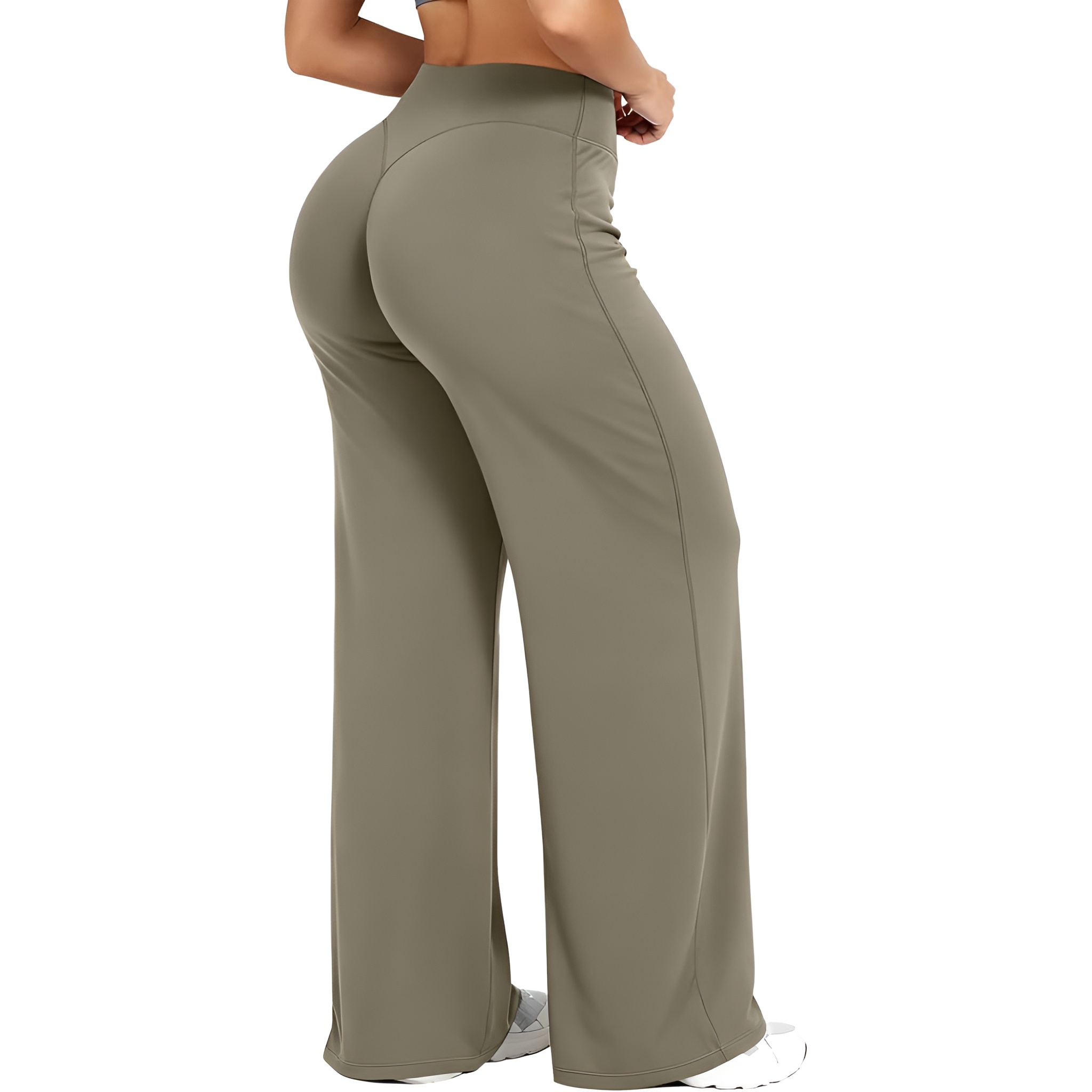 Women High Waist Straight Pants