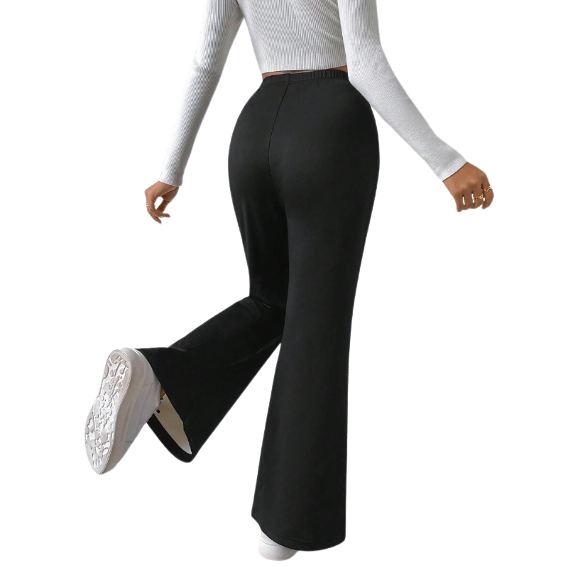 High Rise Flare Leg Thermal Pants-My Comfy Pant