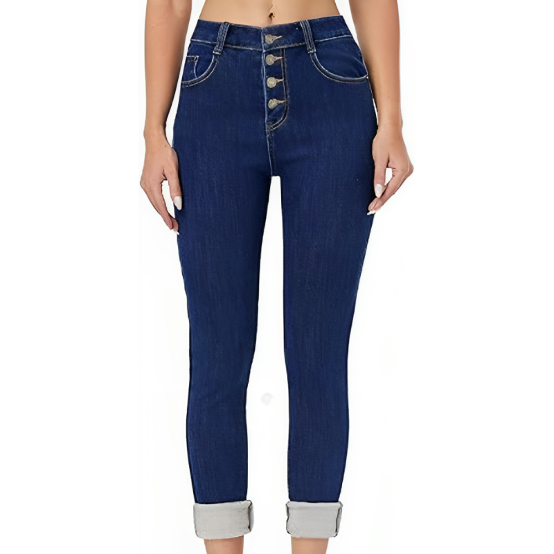 Winter Fleece Lined Stretchable Buttoned Women's Jeggings-My Comfy PantWinter Fleece Lined Stretchable Buttoned Women's Jeggings - Image 5