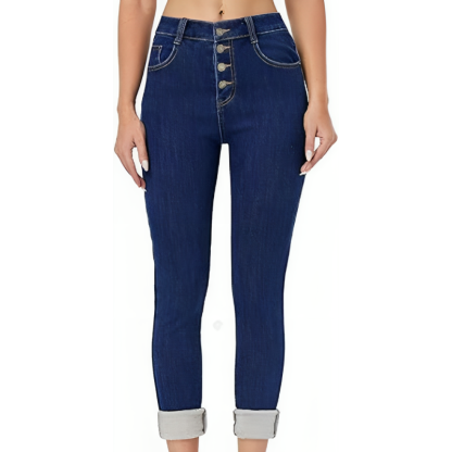 Winter Fleece Lined Stretchable Buttoned Women's Jeggings-My Comfy Pant