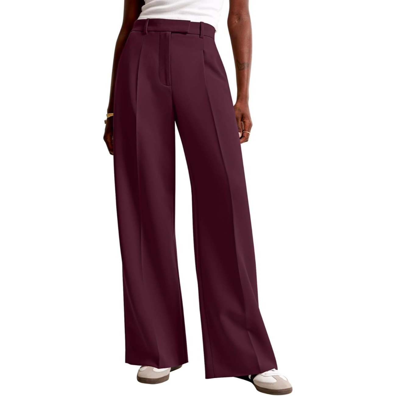 Full Length Comfortable Wide Trousers With Pockets For Women