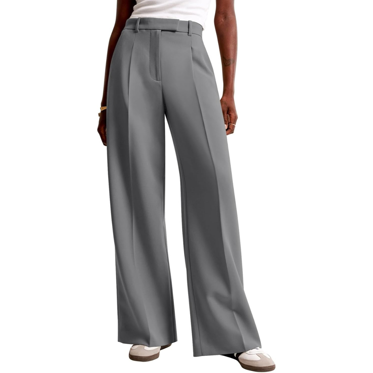 Full Length Comfortable Wide Trousers With Pockets For Women