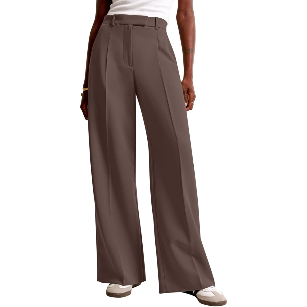 Full Length Comfortable Wide Trousers With Pockets For Women