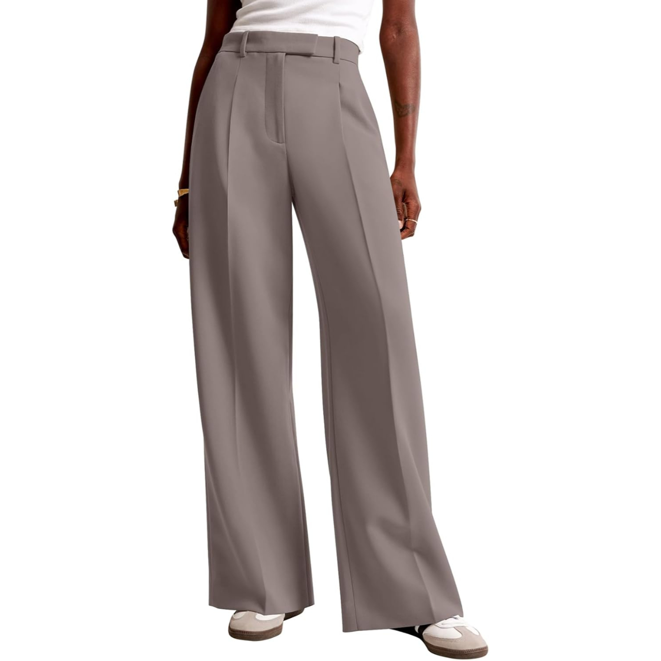 Full Length Comfortable Wide Trousers With Pockets For Women