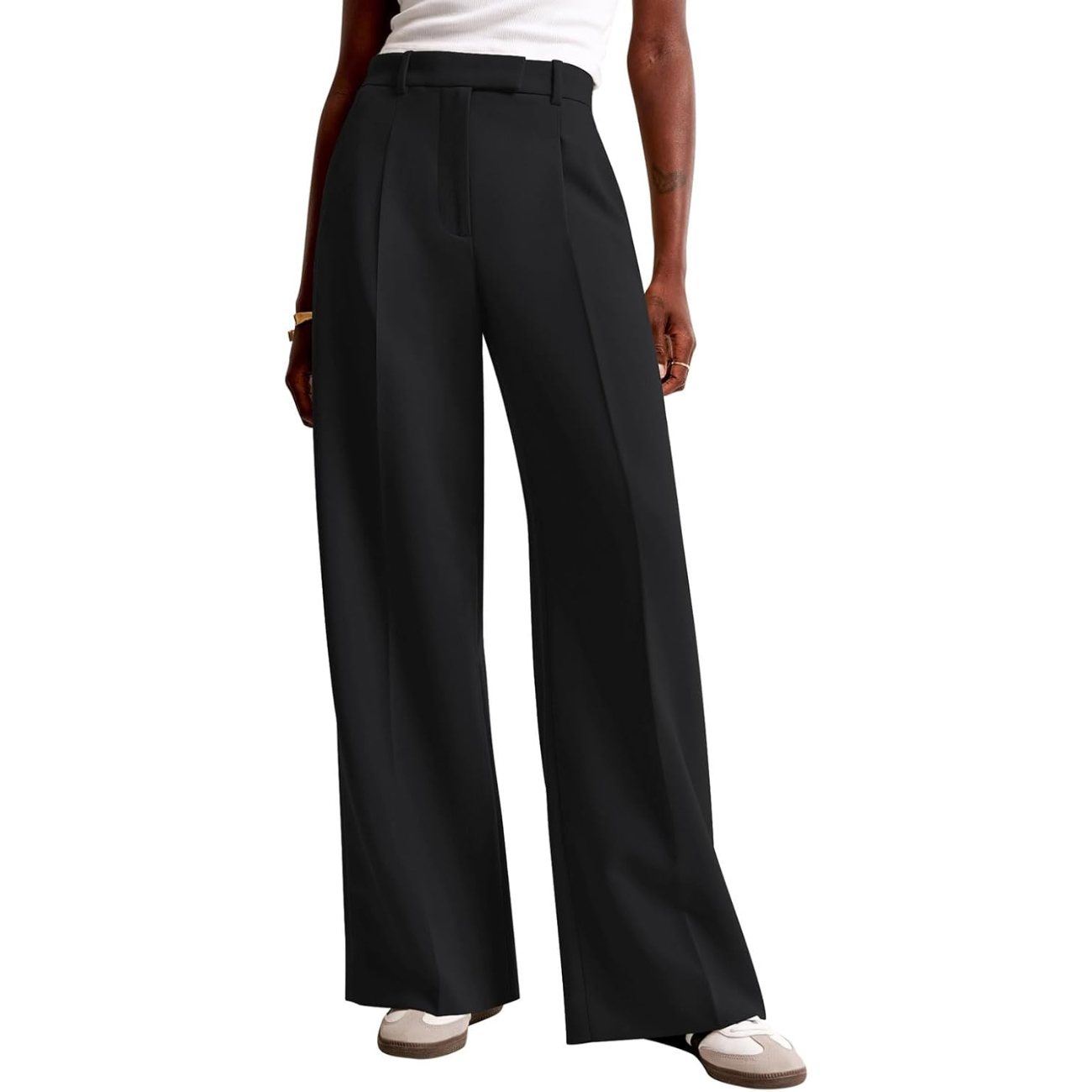 Full Length Comfortable Wide Trousers With Pockets For Women