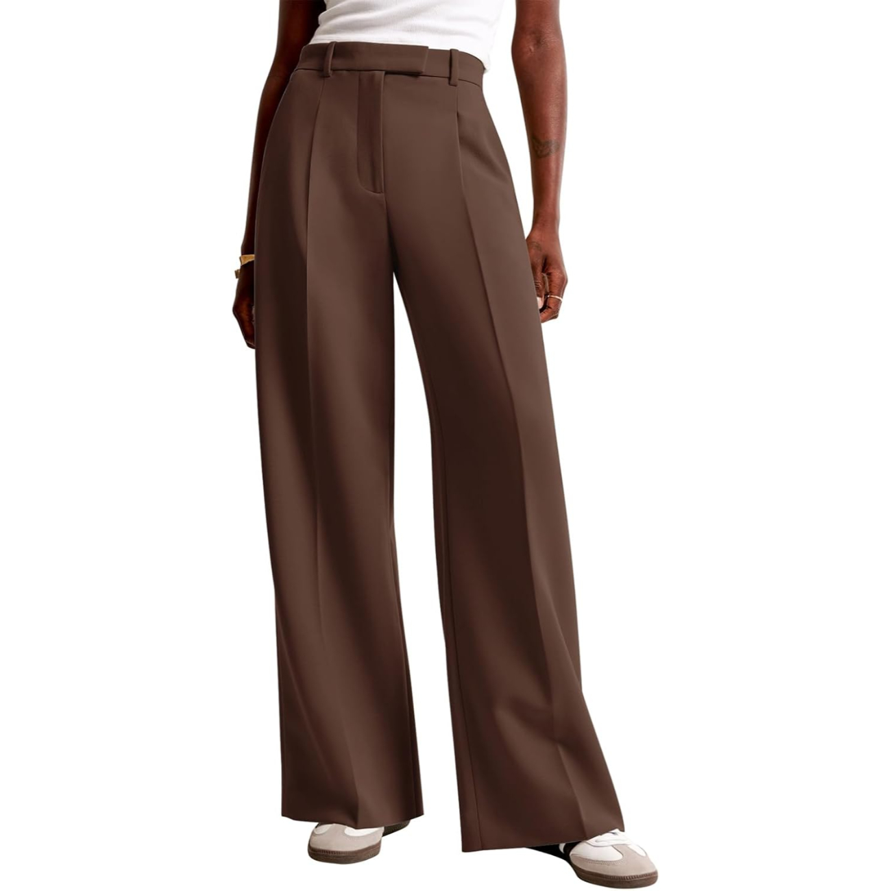 Full Length Comfortable Wide Trousers With Pockets For Women