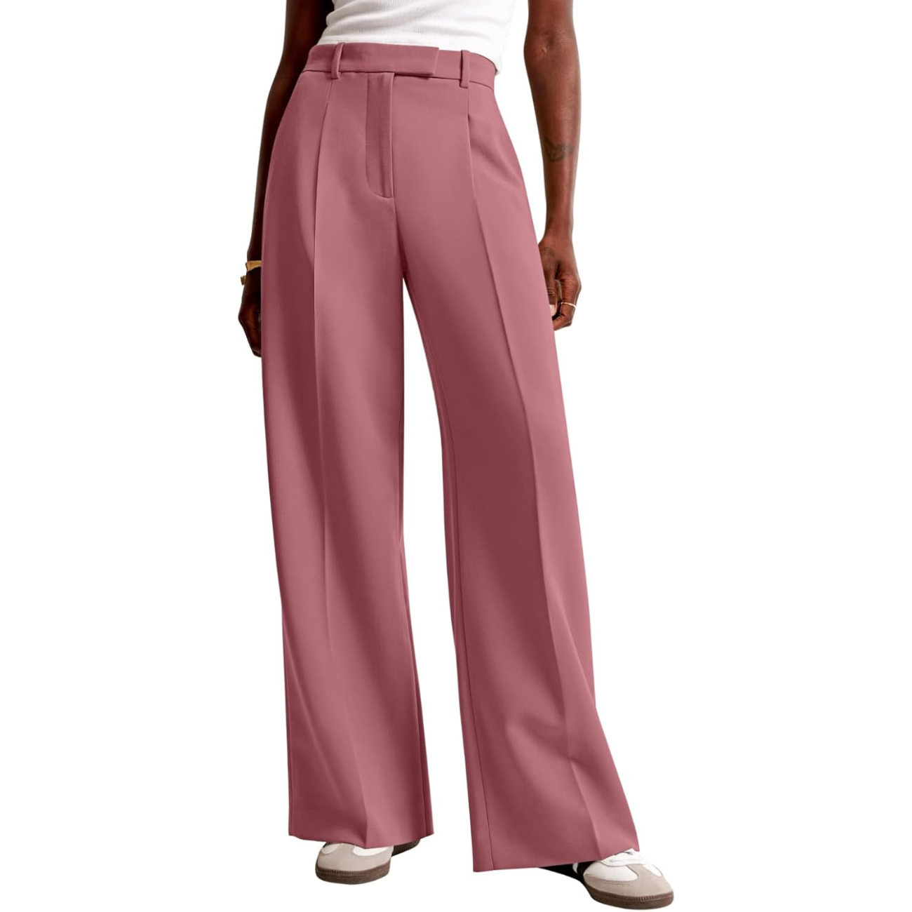 Full Length Comfortable Wide Trousers With Pockets For Women