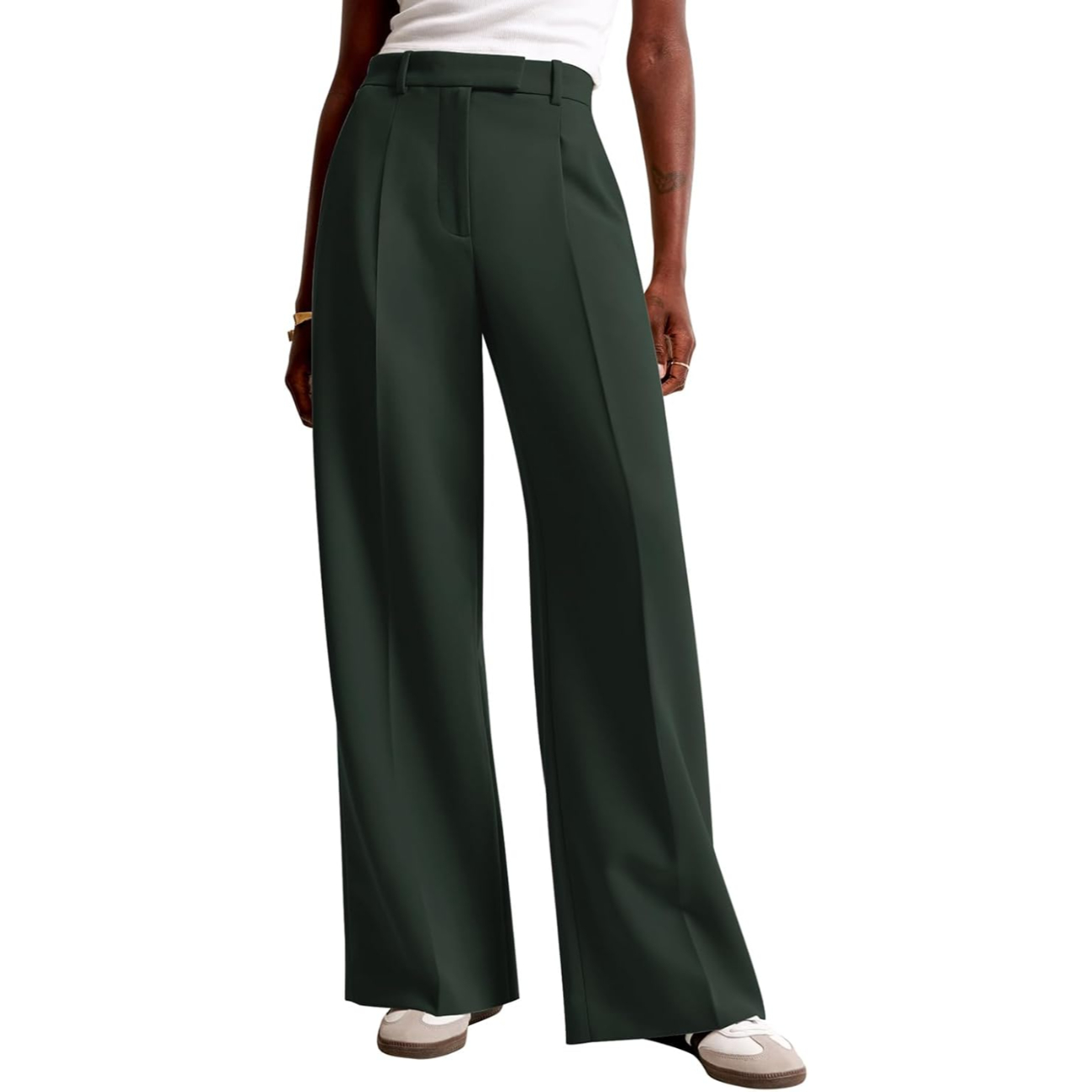 Full Length Comfortable Wide Trousers With Pockets For Women