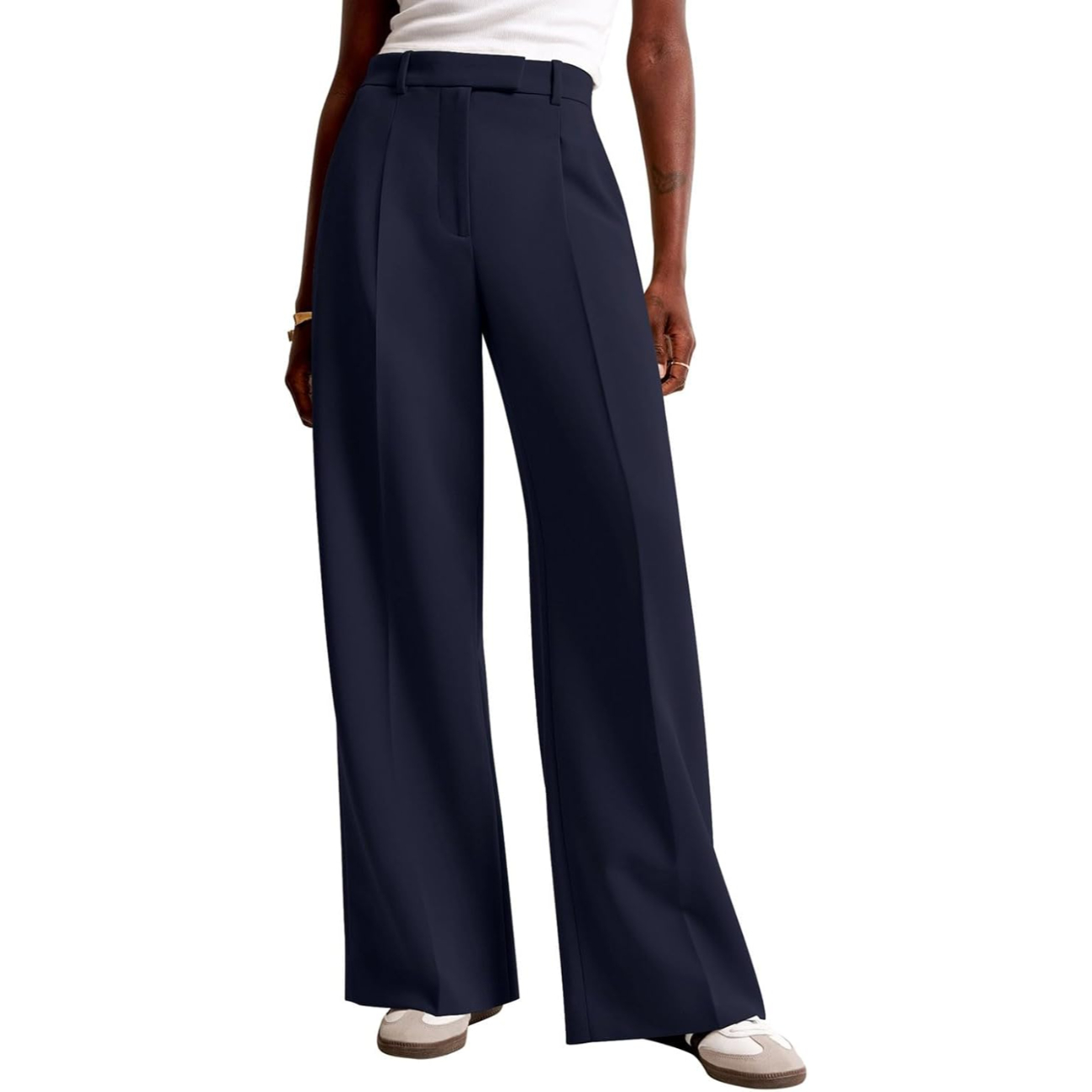 Full Length Comfortable Wide Trousers With Pockets For Women