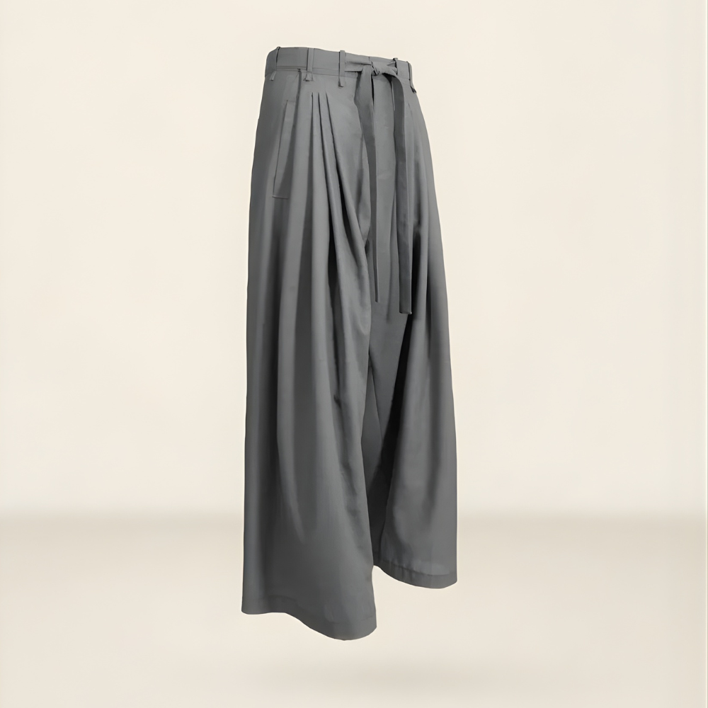 Wide Fit Pleated Trousers For Comfortable Everyday Wear