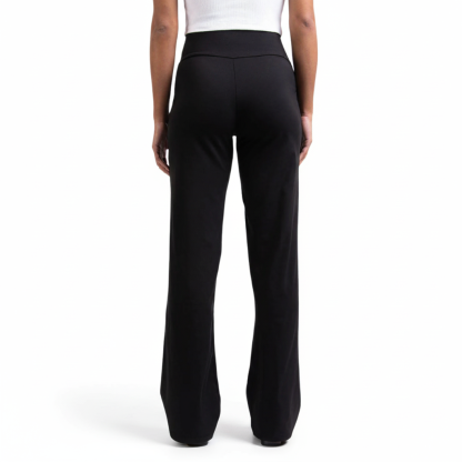 Elastic High Rise Straight Fit Everyday Pants