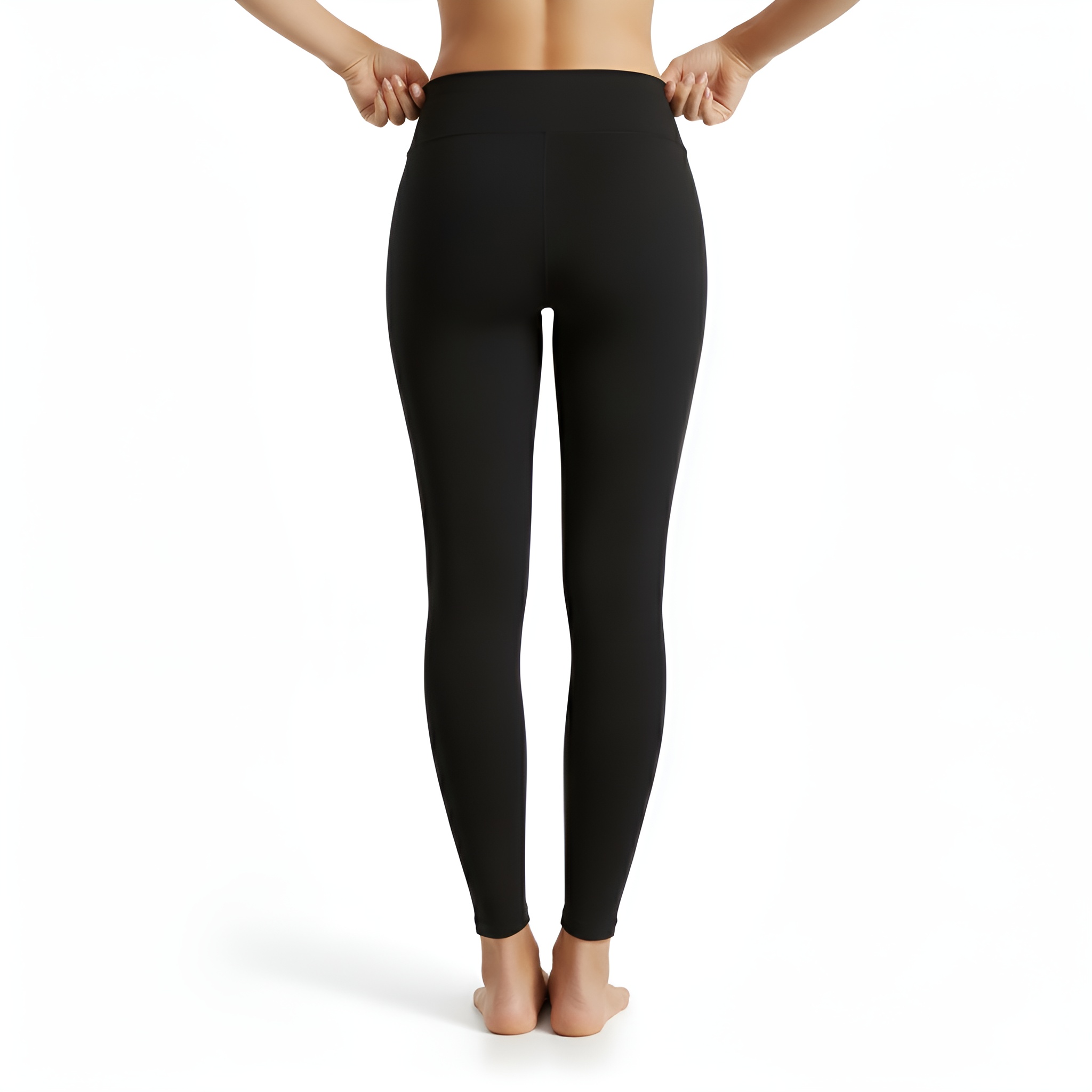 Winter Yoga Leggings With Thick Lining And Slim Fit Design