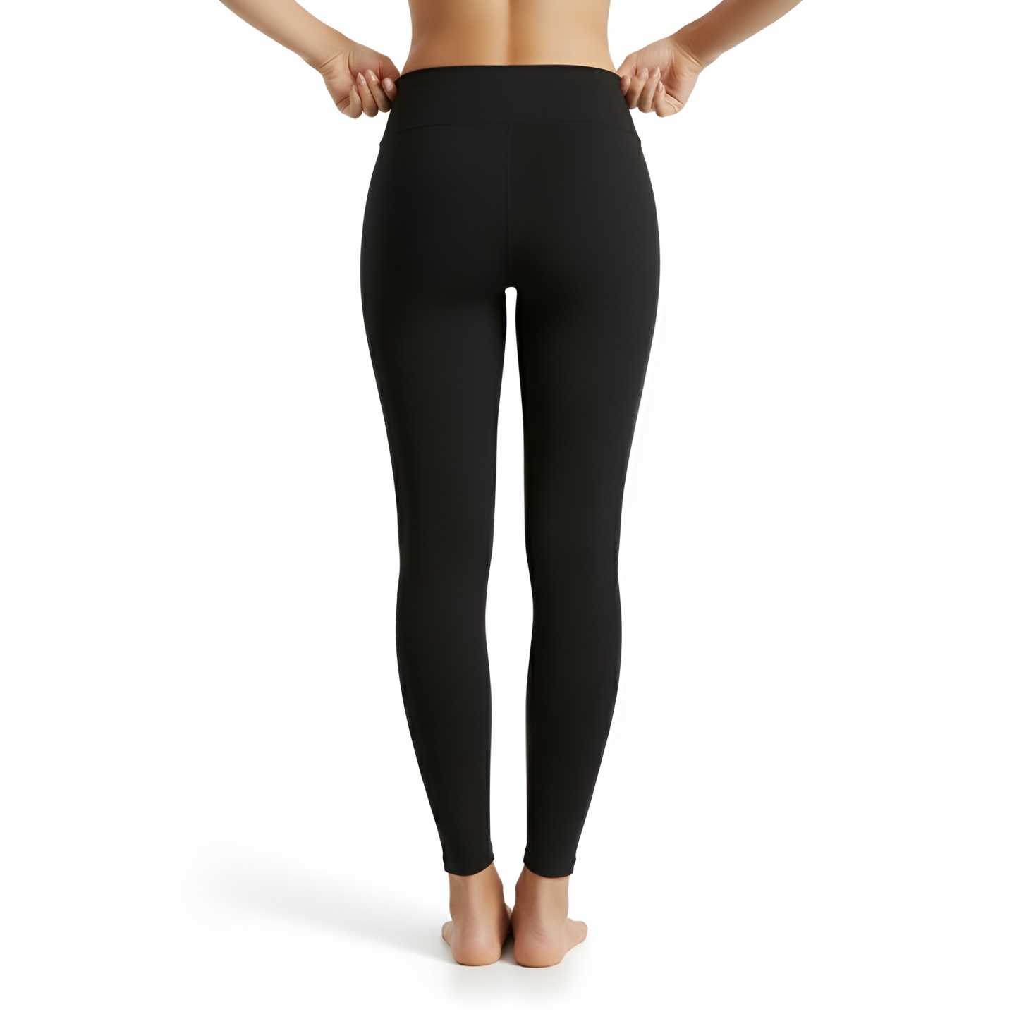 Winter Yoga Leggings With Thick Lining And Slim Fit Design