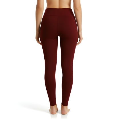 Winter Yoga Leggings With Thick Lining And Slim Fit Design