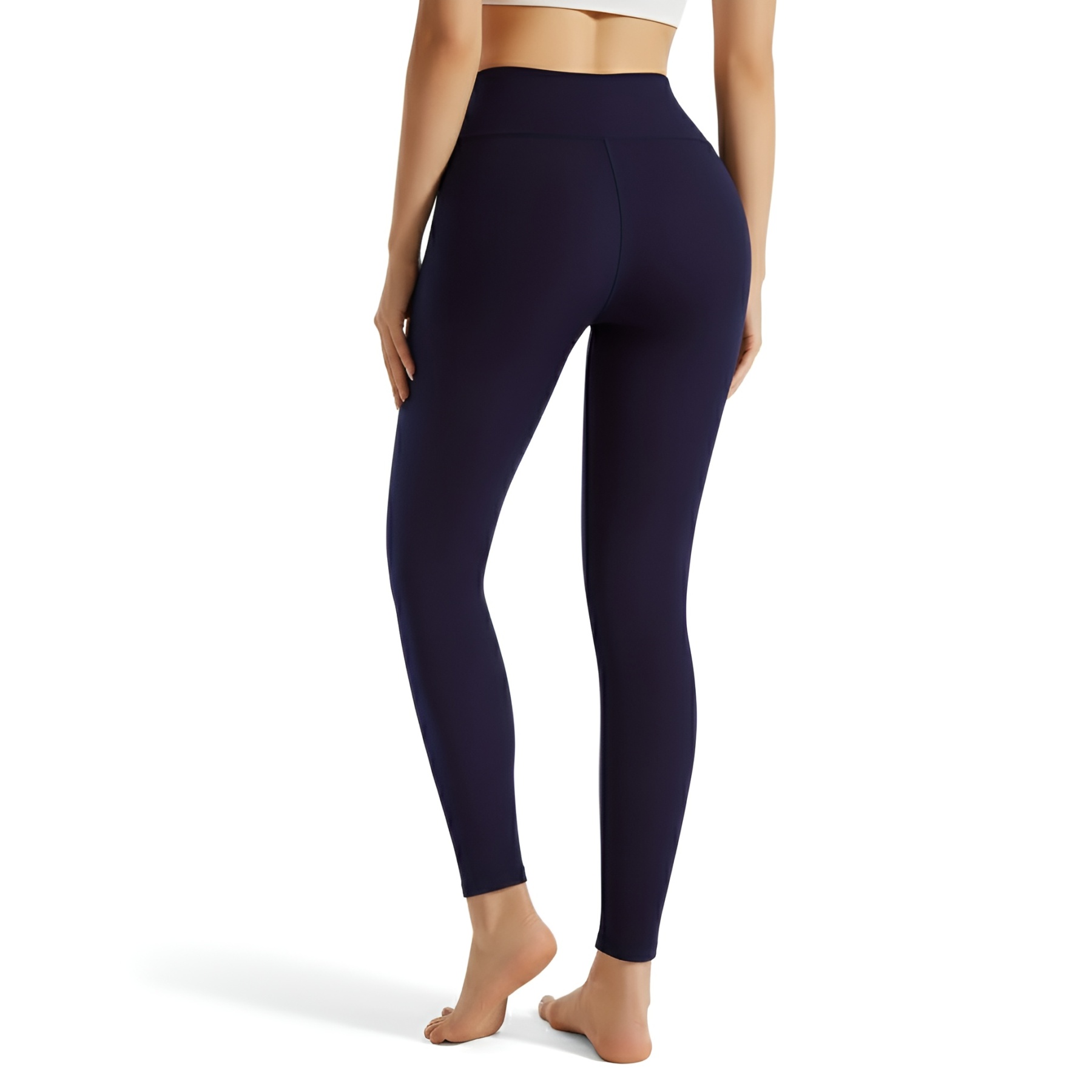 Winter Yoga Leggings With Thick Lining And Slim Fit Design