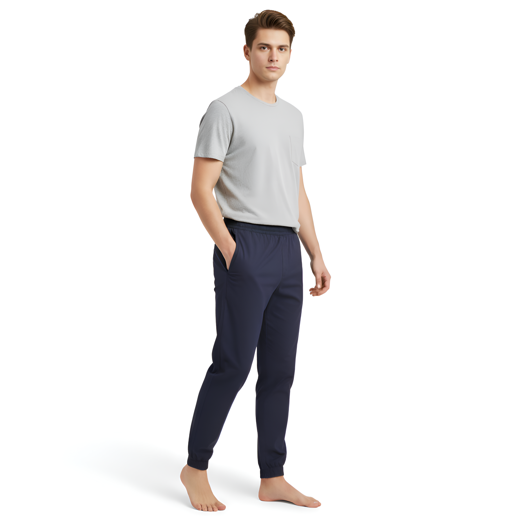 Boys Pull On Jogger Pants With Elastic Waistband