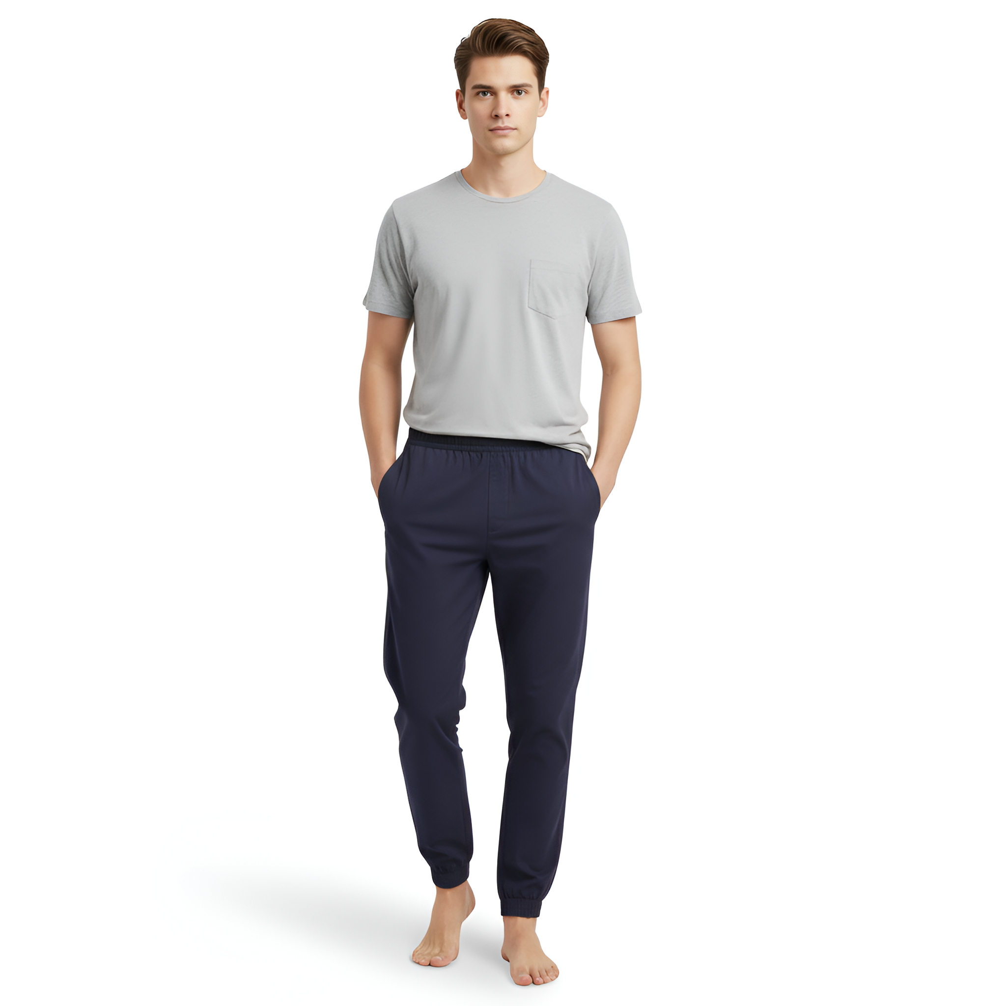 Boys Pull On Jogger Pants With Elastic Waistband